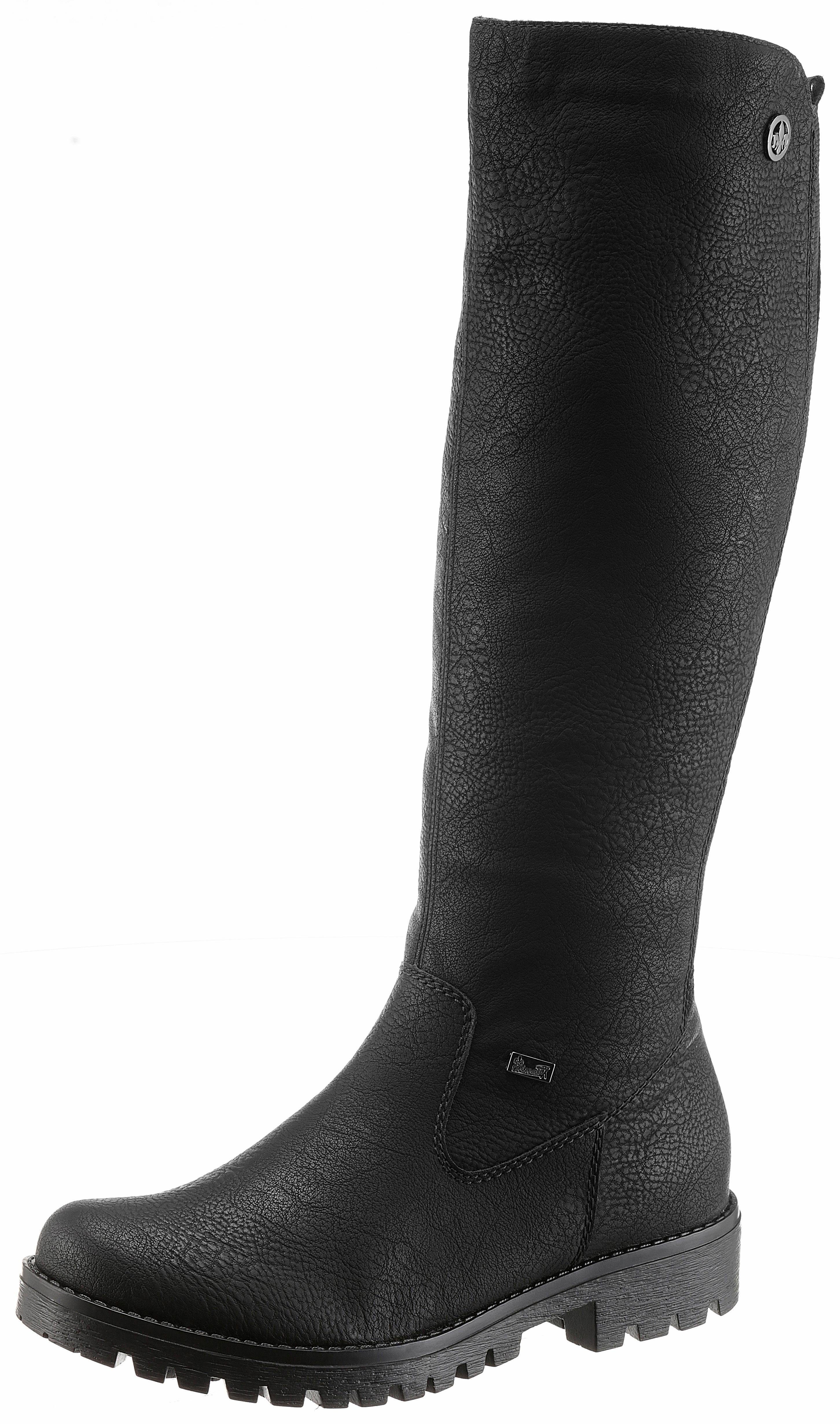 Rieker Winterlaarzen , lange laarzen, winterlaarzen in klassieke look, tex-membraan dames winterlaarzen maat 36 EU zwart