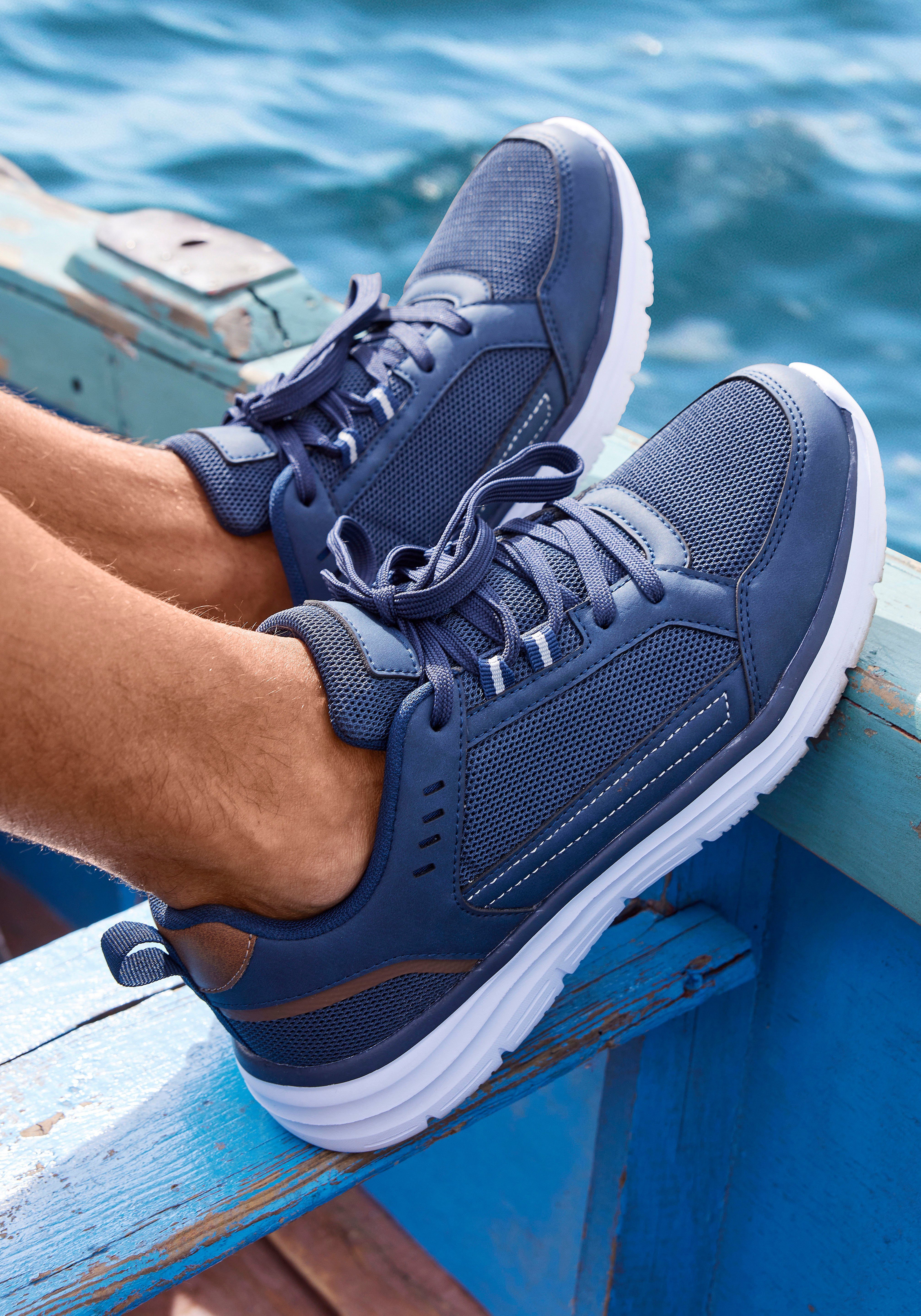 AUTHENTIC LE JOGGER Sneakers in materiaalmix, veterschoenen, vrijetijdsschoenen, ultralicht vegan