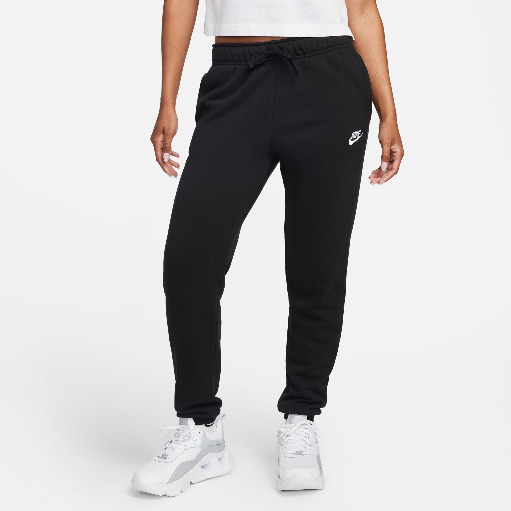 Nike Nike sportswear club mid-rise joggingbroek zwart dames dames