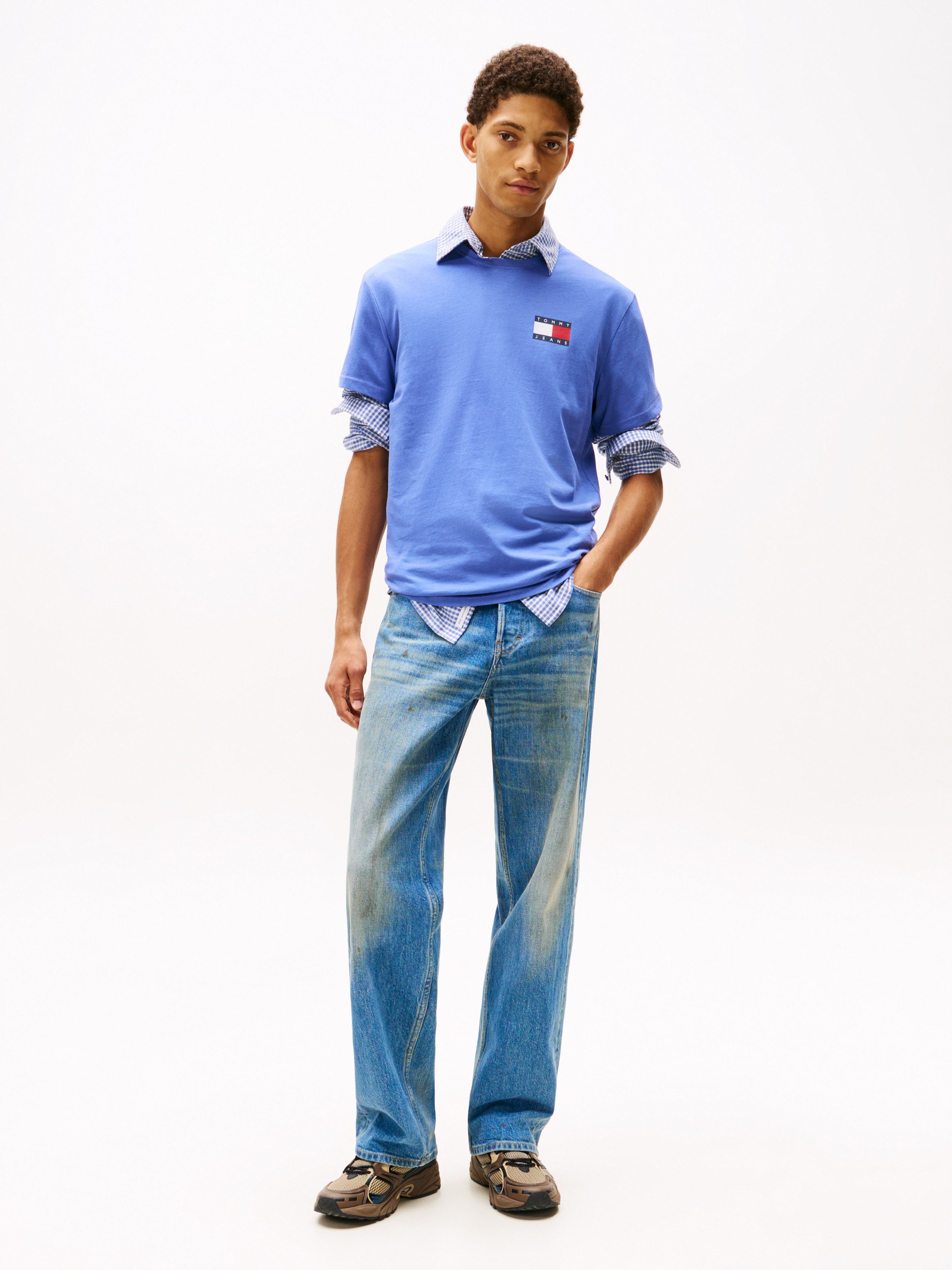 TOMMY JEANS T-shirt TJM SLIM ESSENTIAL FLAG TEE EXT