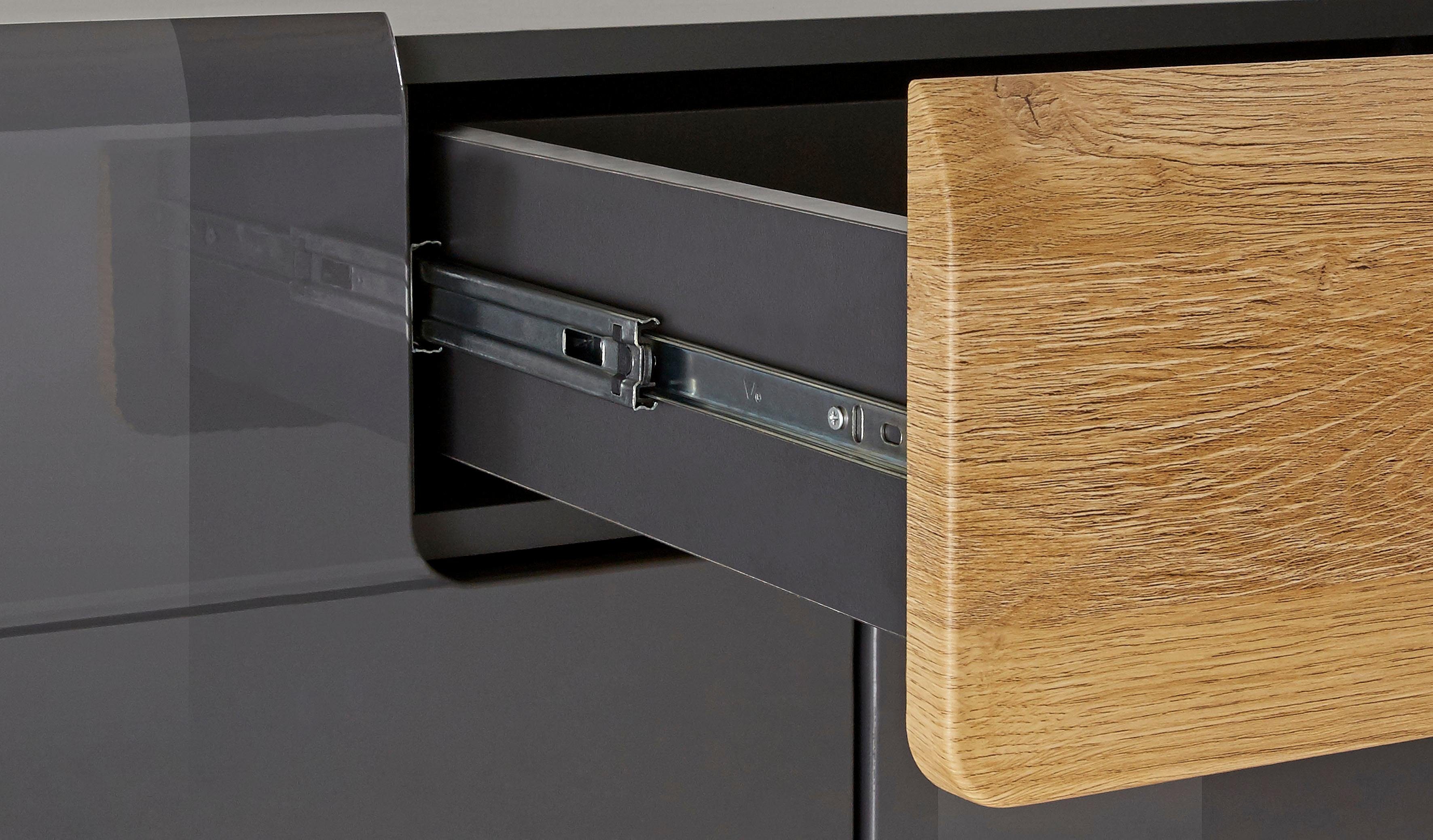 INOSIGN Highboard Toledo, breedte 147,5 cm, modieuze hoge kast met 3 deuren 1 lade