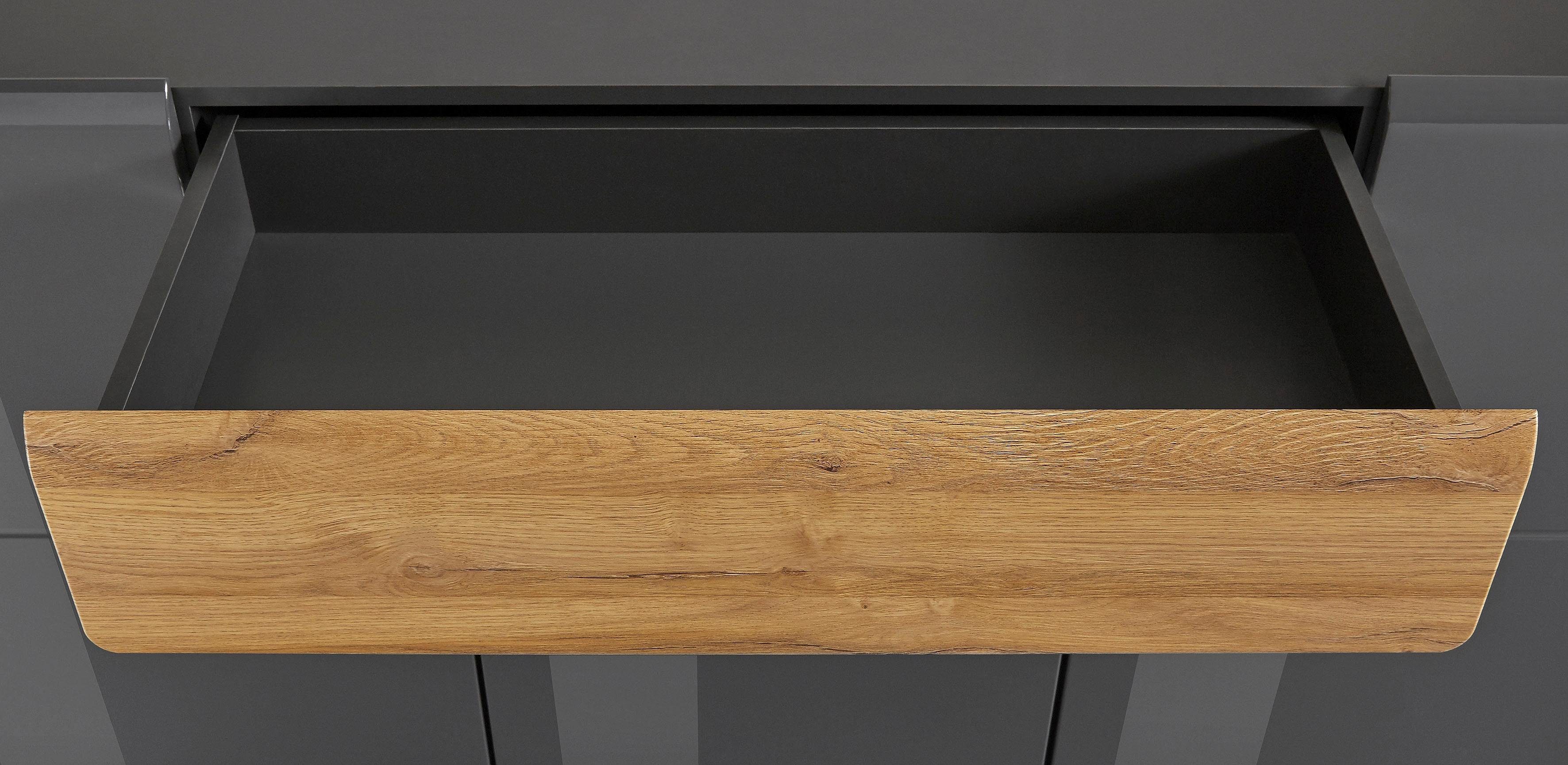 INOSIGN Highboard Toledo, breedte 147,5 cm, modieuze hoge kast met 3 deuren 1 lade