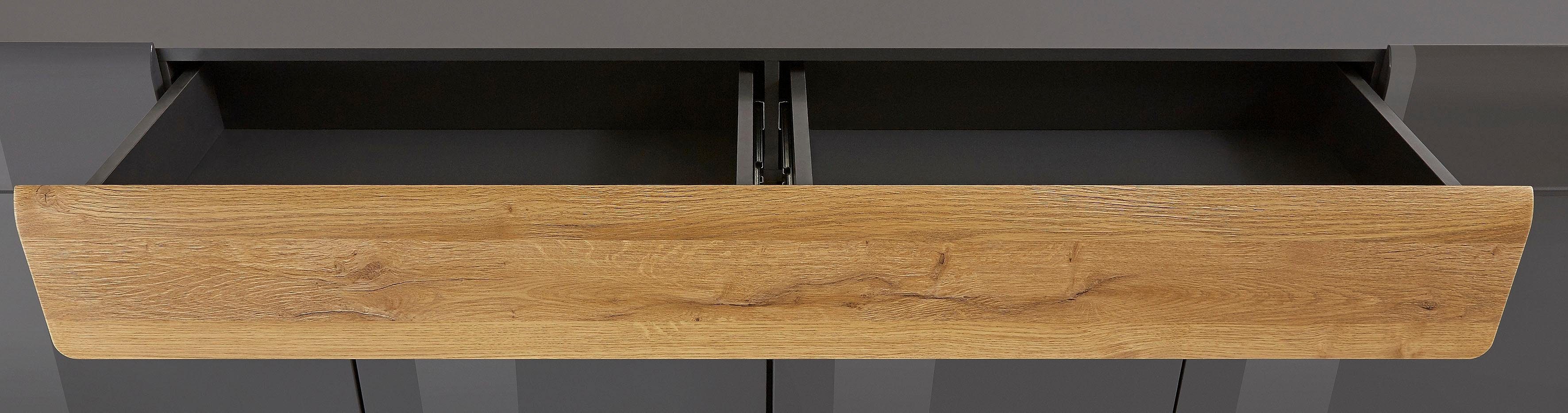 INOSIGN Dressoir Toledo, breedte 208 cm, moderne kast met decoratief freeswerk, greeploos
