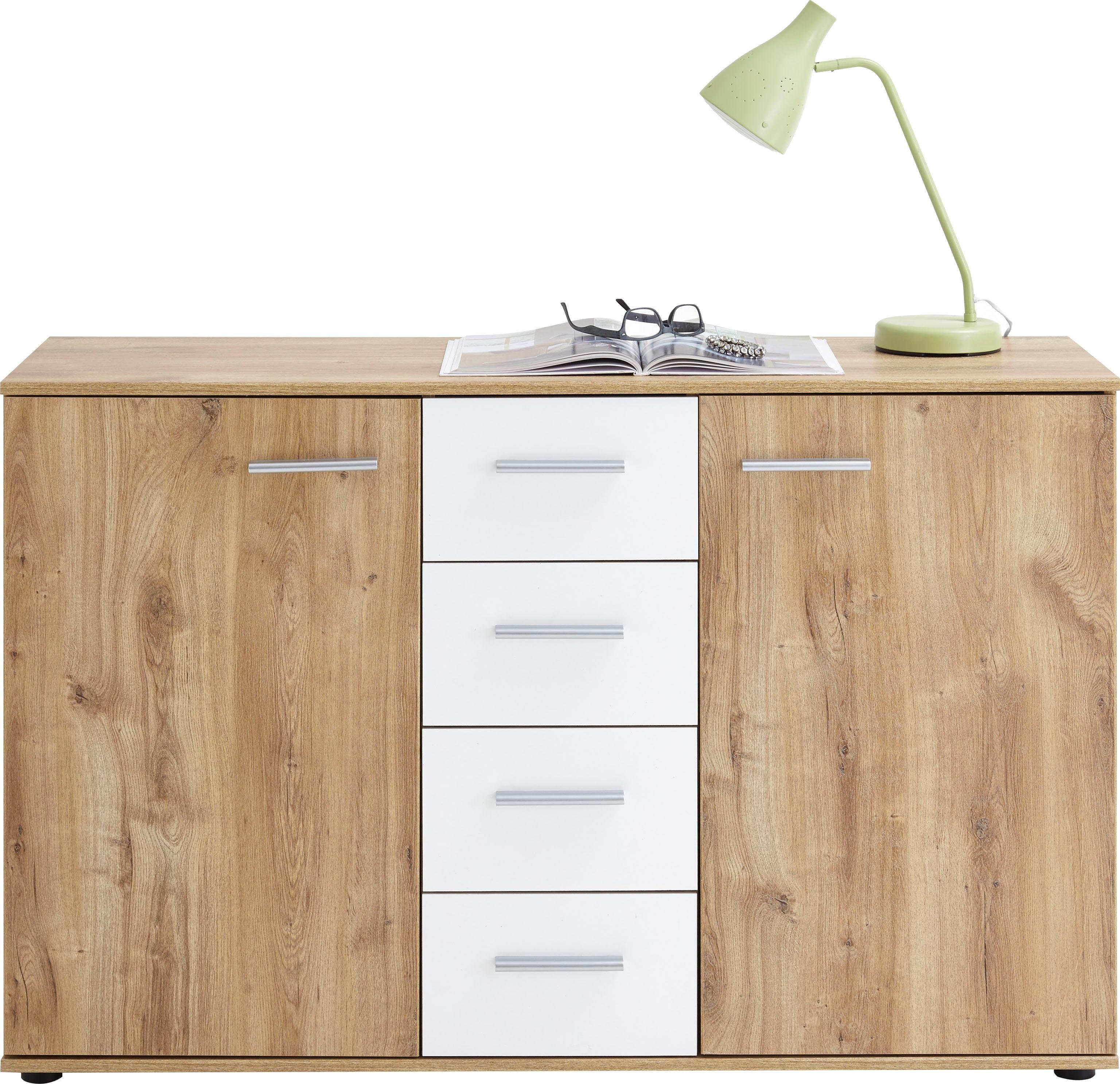 Wimex Kast met laden en deuren Katrin commodes & ladekasten maat 130x41x83 cm wit