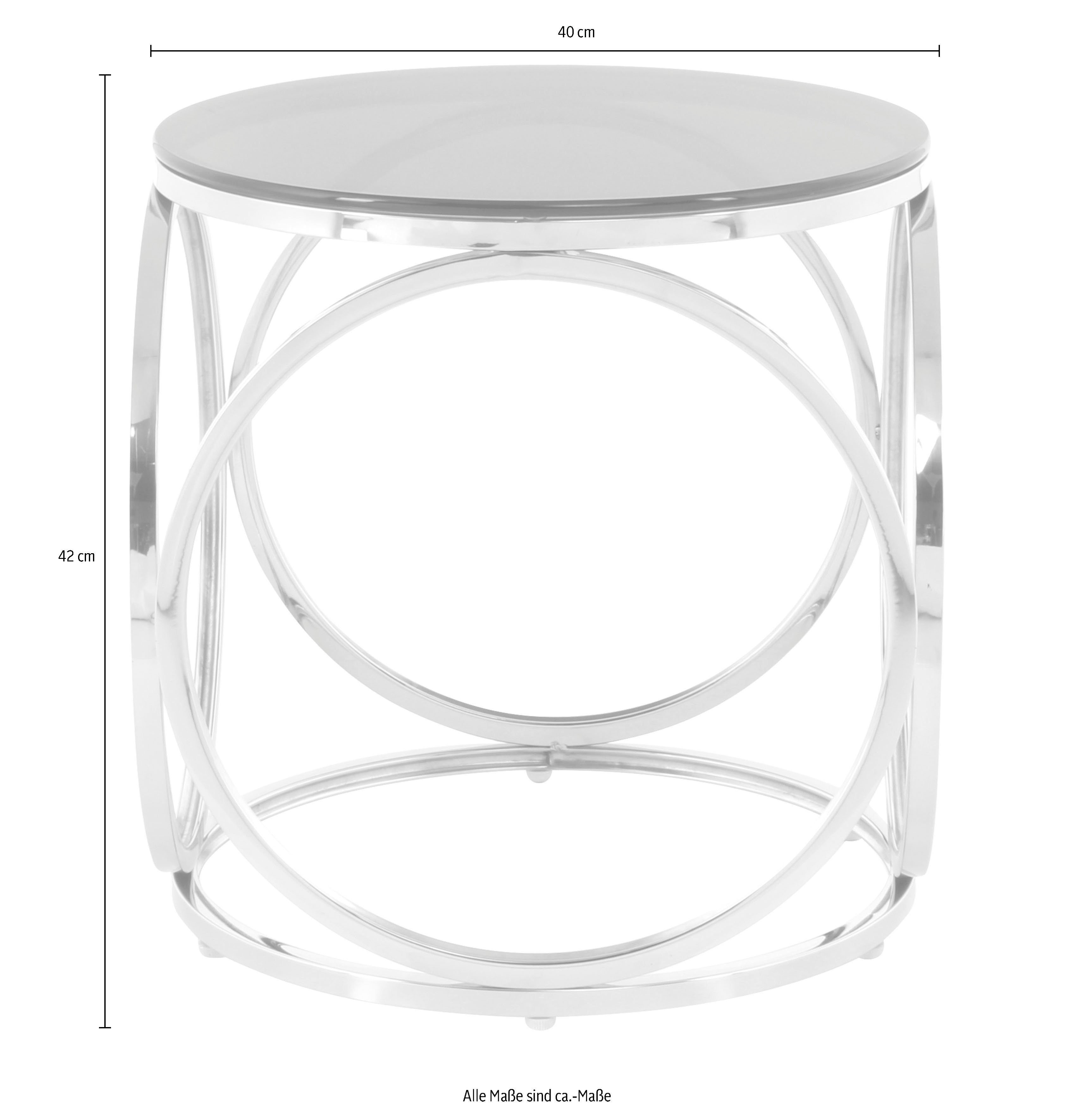 Kayoom Bijzettafel Whitney 125, bijzettafel met open ontwerp, frame van metaal Glamoureus design, hoogwaardige afwerking, onderhoudsvriendelijk (1 stuk)