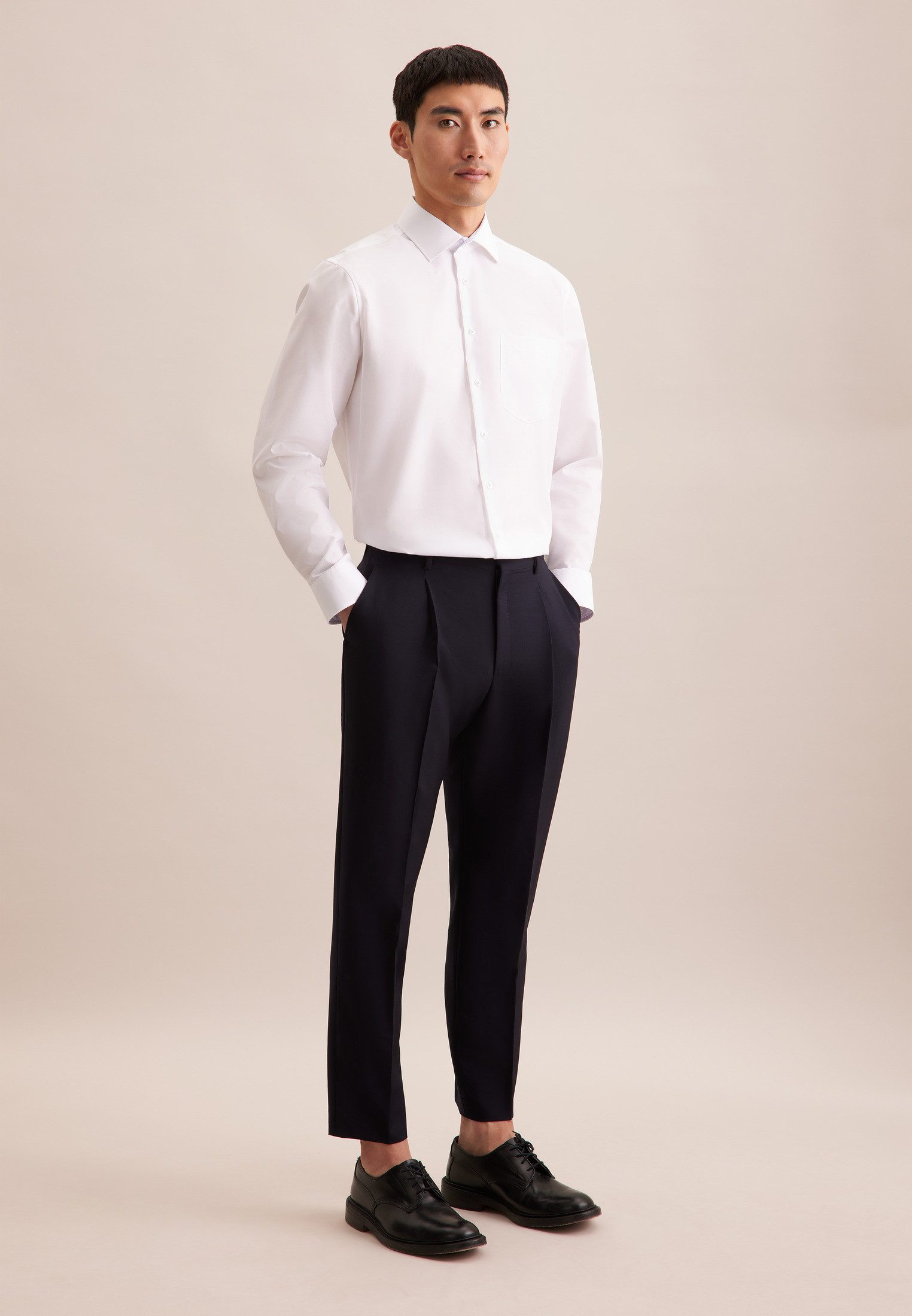 seidensticker Businessoverhemd Regular 1/1 Kent kraag effen