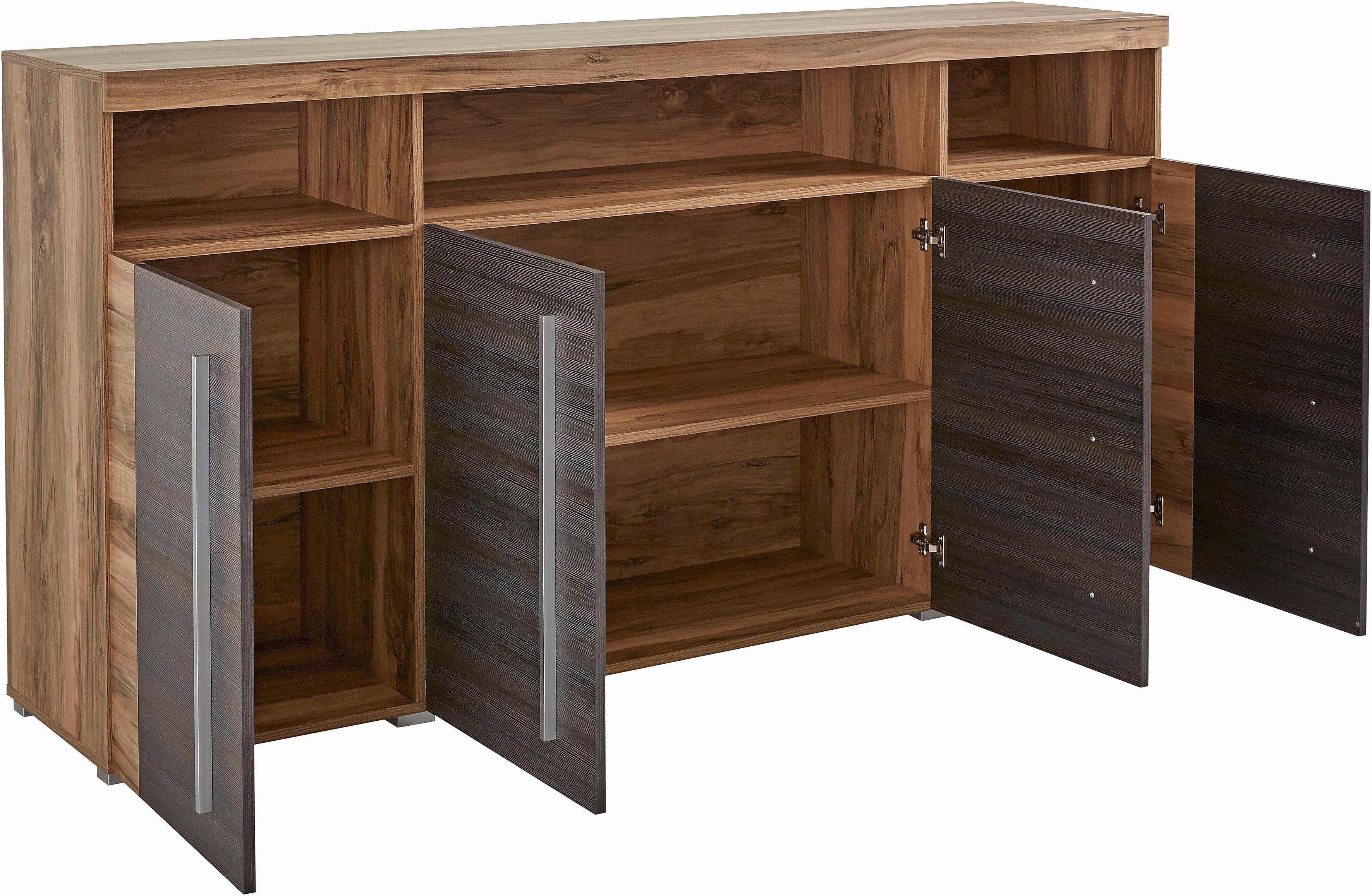 INOSIGN Dressoir Roger, breedte 182 cm, stijlvolle kast met 4 deuren Commode met veel opbergruimte, inlegplanken verstelbaar