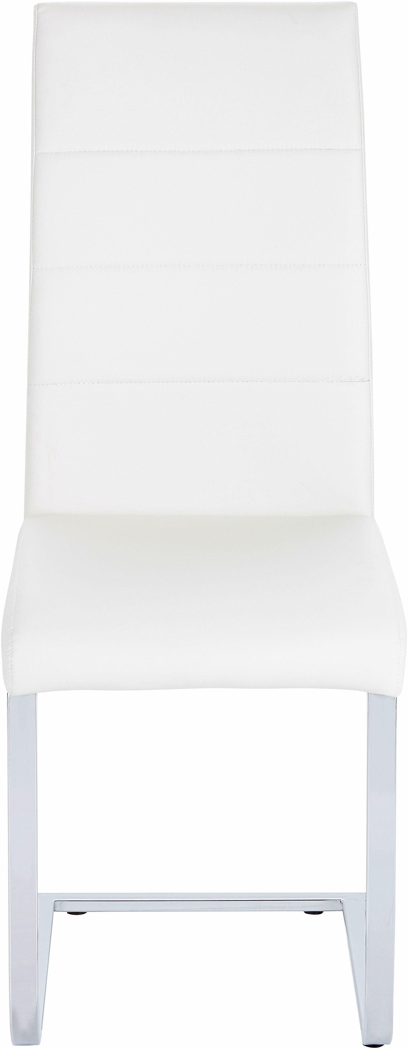 INOSIGN Vrijdragende stoel JOSY Bekleding in imitatieleer, verchroomd metalen frame (set, 2 stuks)