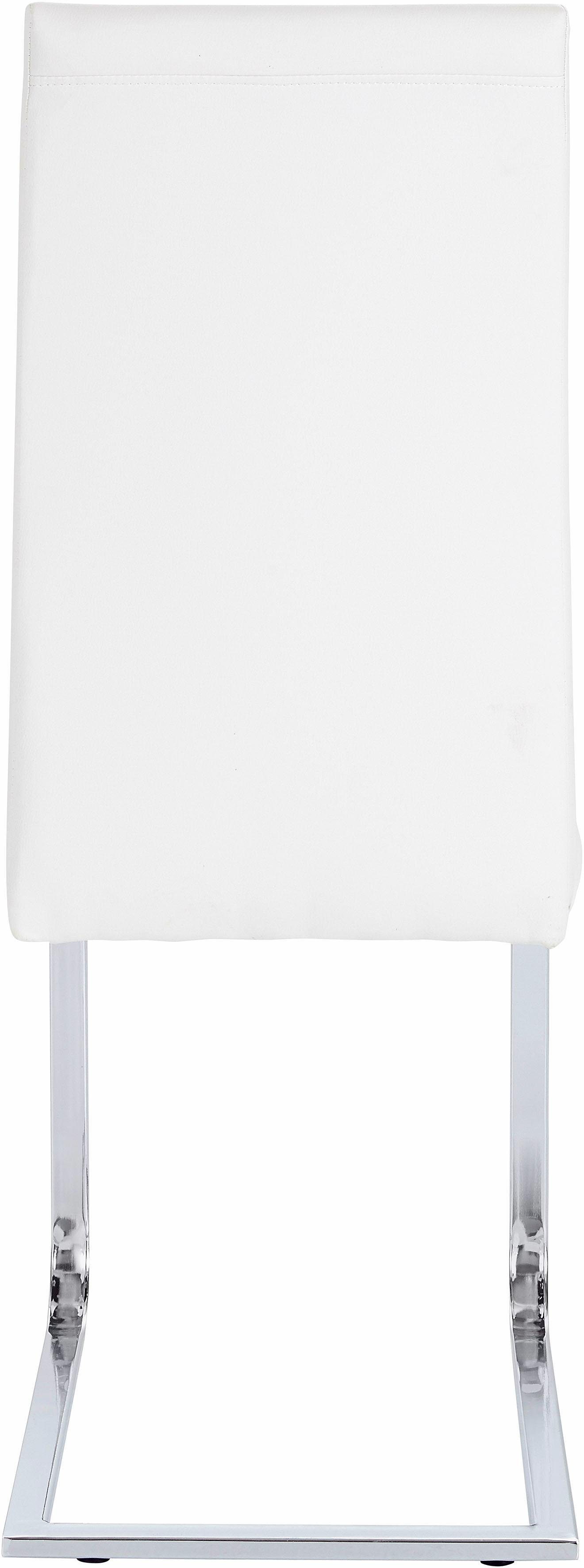INOSIGN Vrijdragende stoel JOSY Bekleding in imitatieleer, verchroomd metalen frame (set, 2 stuks)