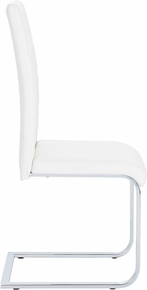 INOSIGN Vrijdragende stoel JOSY Bekleding in imitatieleer, verchroomd metalen frame (set, 2 stuks)