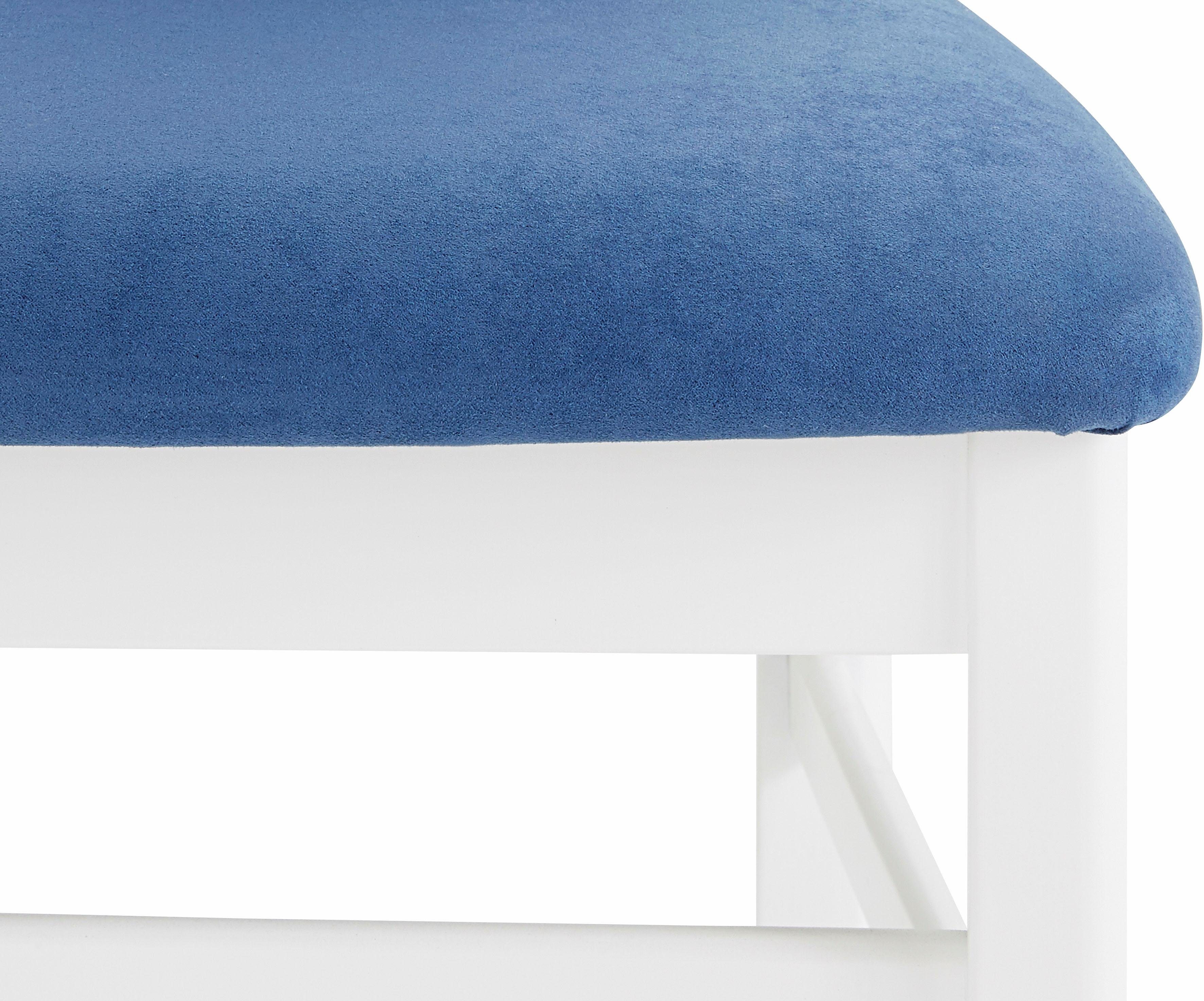 Home affaire Eetkamerstoel Franz slijtvast microvezel, onderstel beuken naturel of wit, houten stoel (set, 2 stuks)