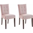 home affaire stoel (set, 2 stuks) roze