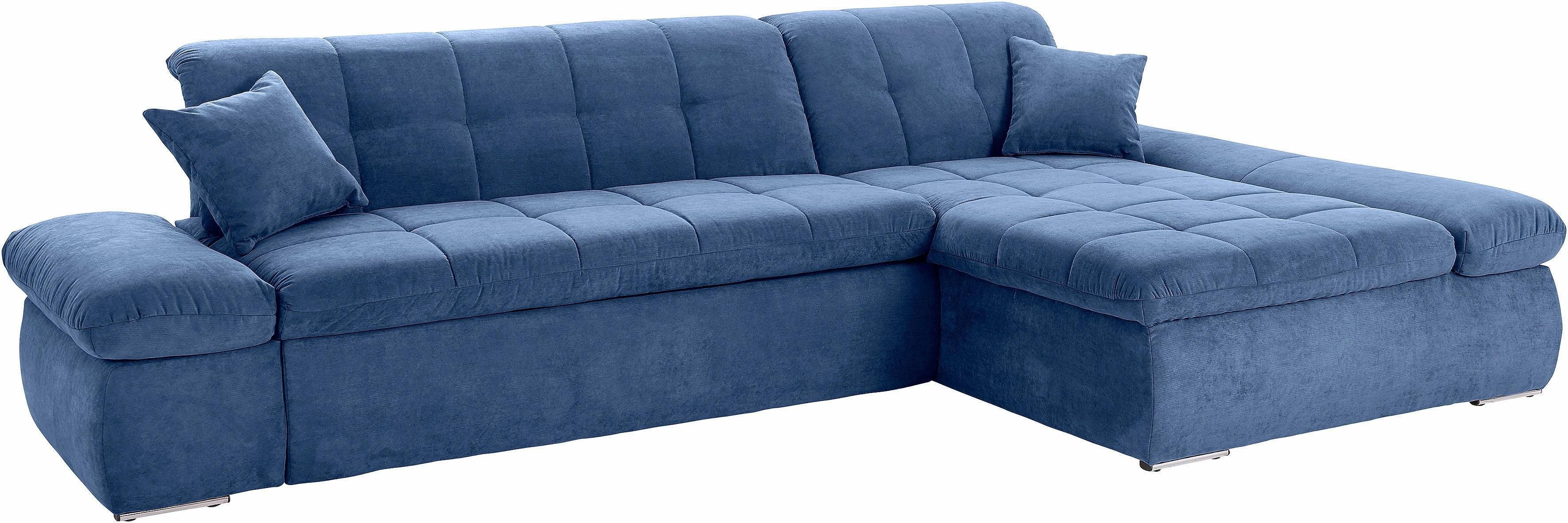 DOMO collection Hoekbank NMoric XXL, B/D/H: 300/172/80cm, L-vorm naar keuze met slaapfunctie en verstelbare armleuning
