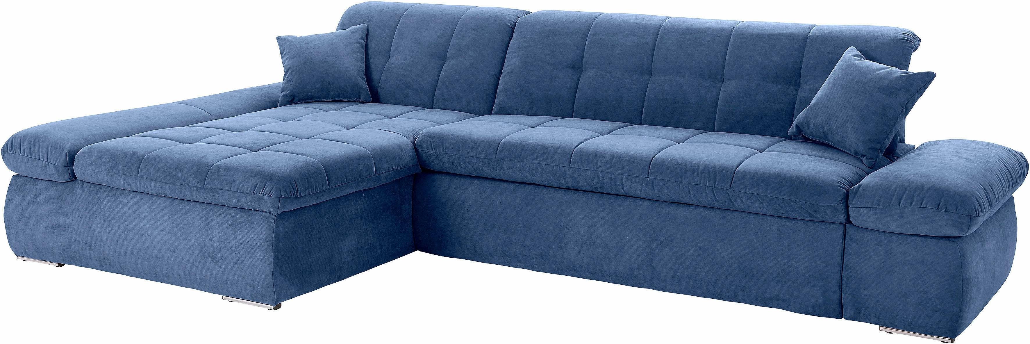 DOMO collection Hoekbank NMoric XXL, B/D/H: 300/172/80cm, L-vorm naar keuze met slaapfunctie en verstelbare armleuning
