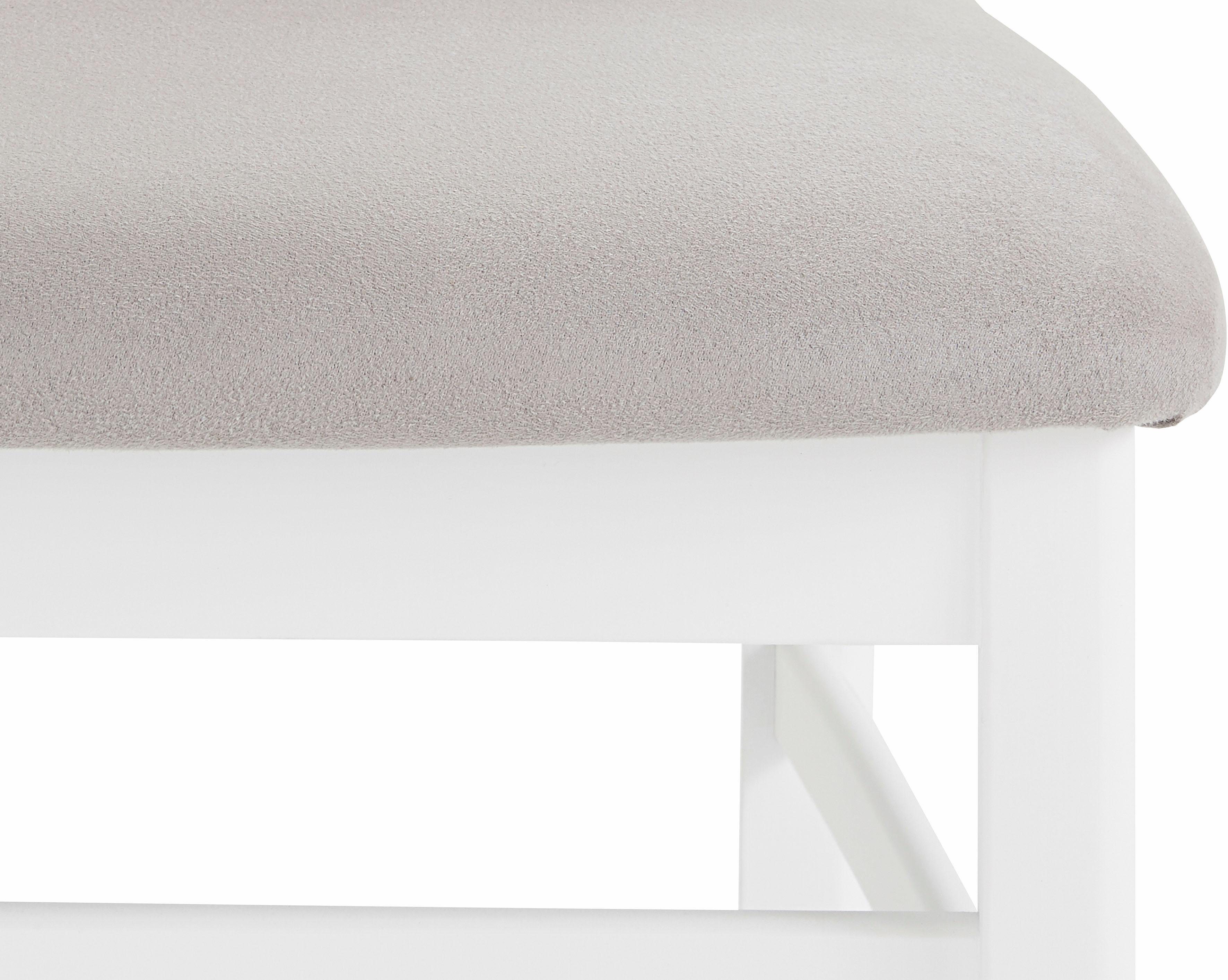 Home affaire Eetkamerstoel Franz slijtvast microvezel, onderstel beuken naturel of wit, houten stoel (set, 2 stuks)