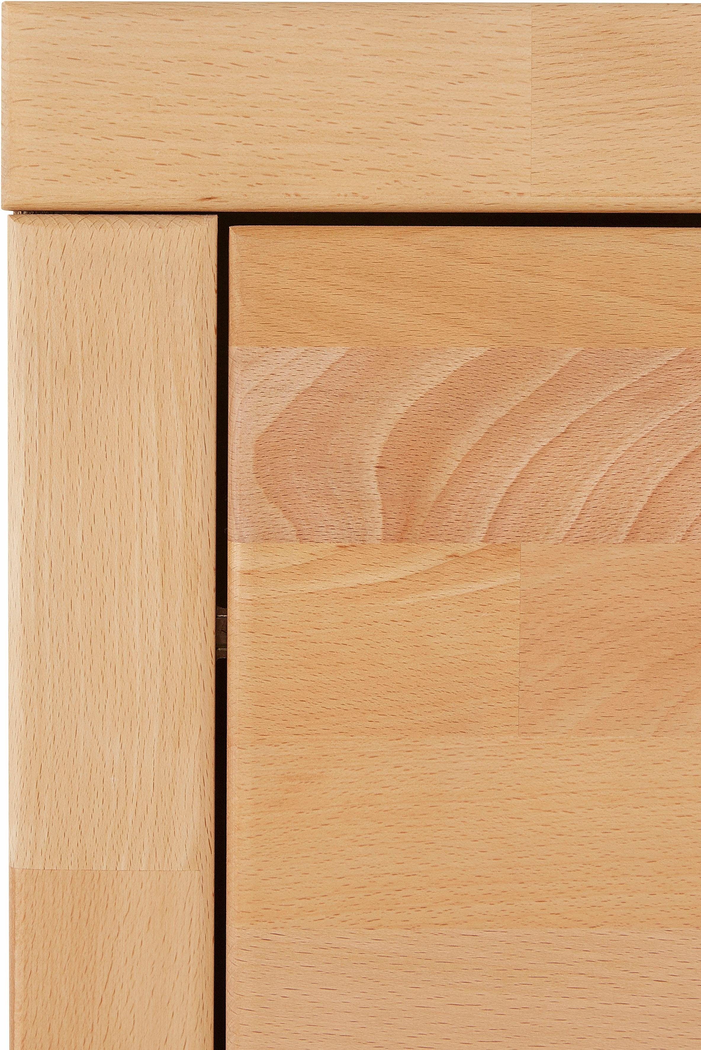 Home affaire Tv-meubel Logo, 160cm breed, 42 cm diep, fronten massief hout, kabeldoorvoer