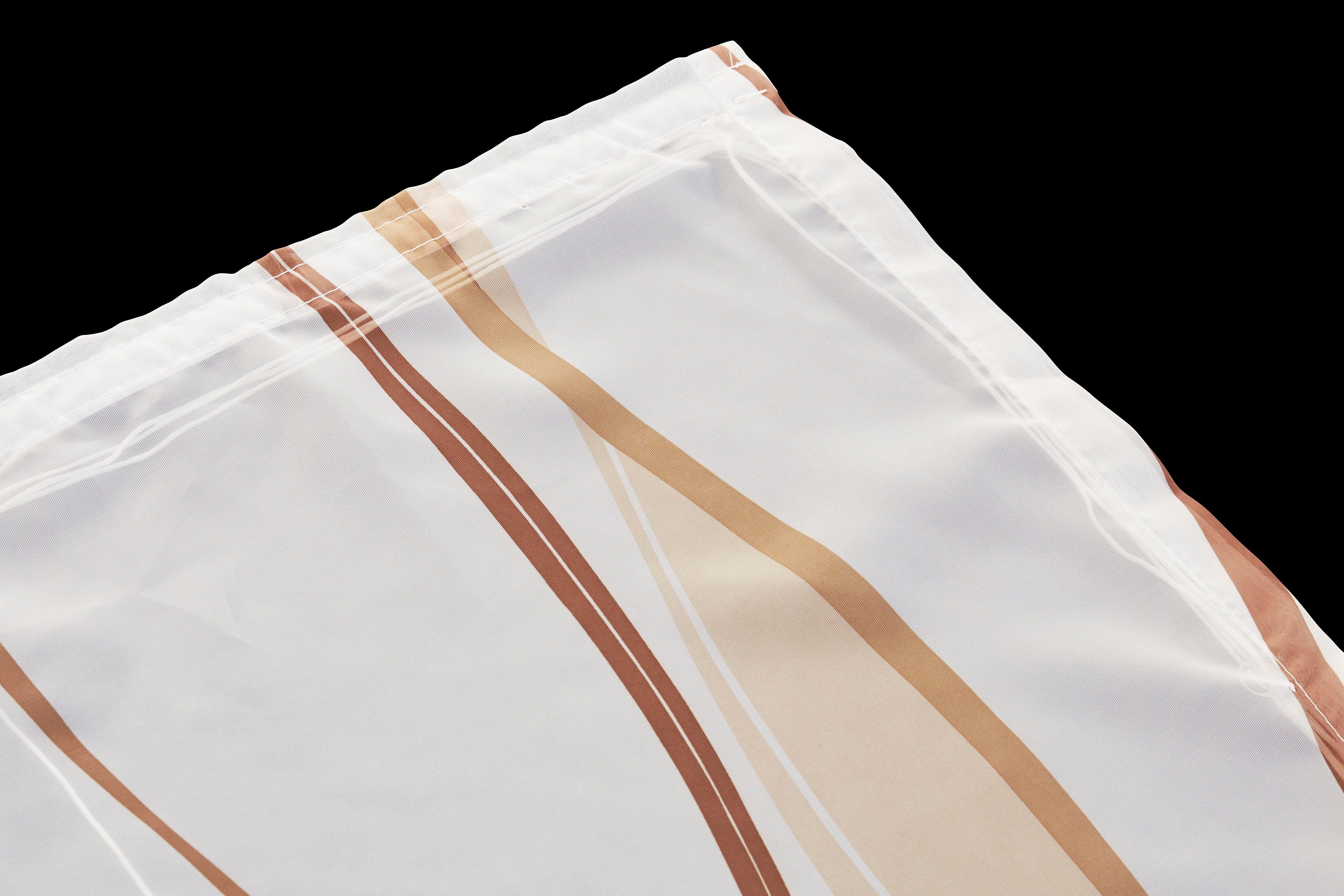 my home Romeins rolgordijn Dimona Transparant, voile, polyester, golven (1 stuk)