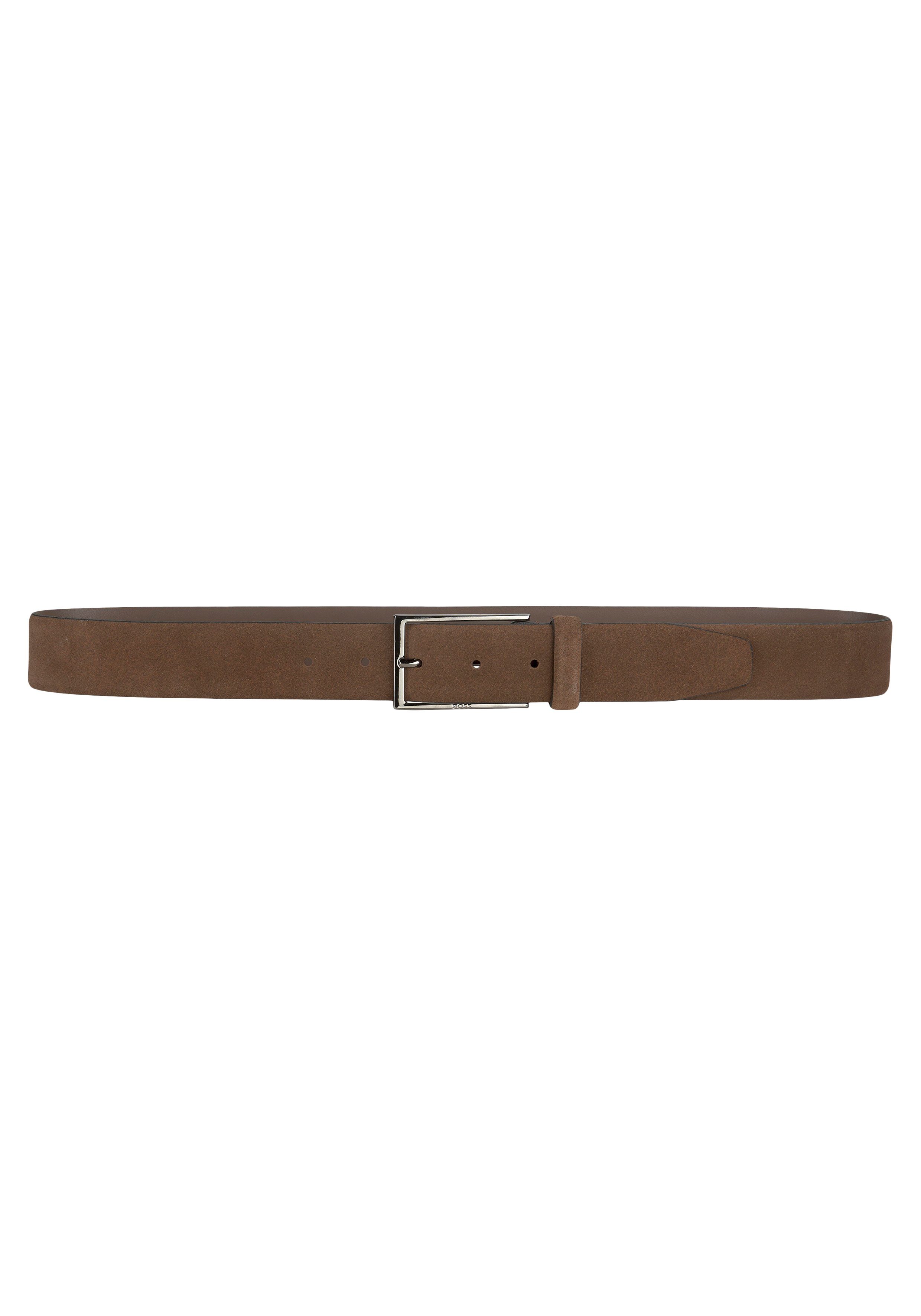 Boss Leren riem Calindo van suedeleer met metalen logo-sluiting