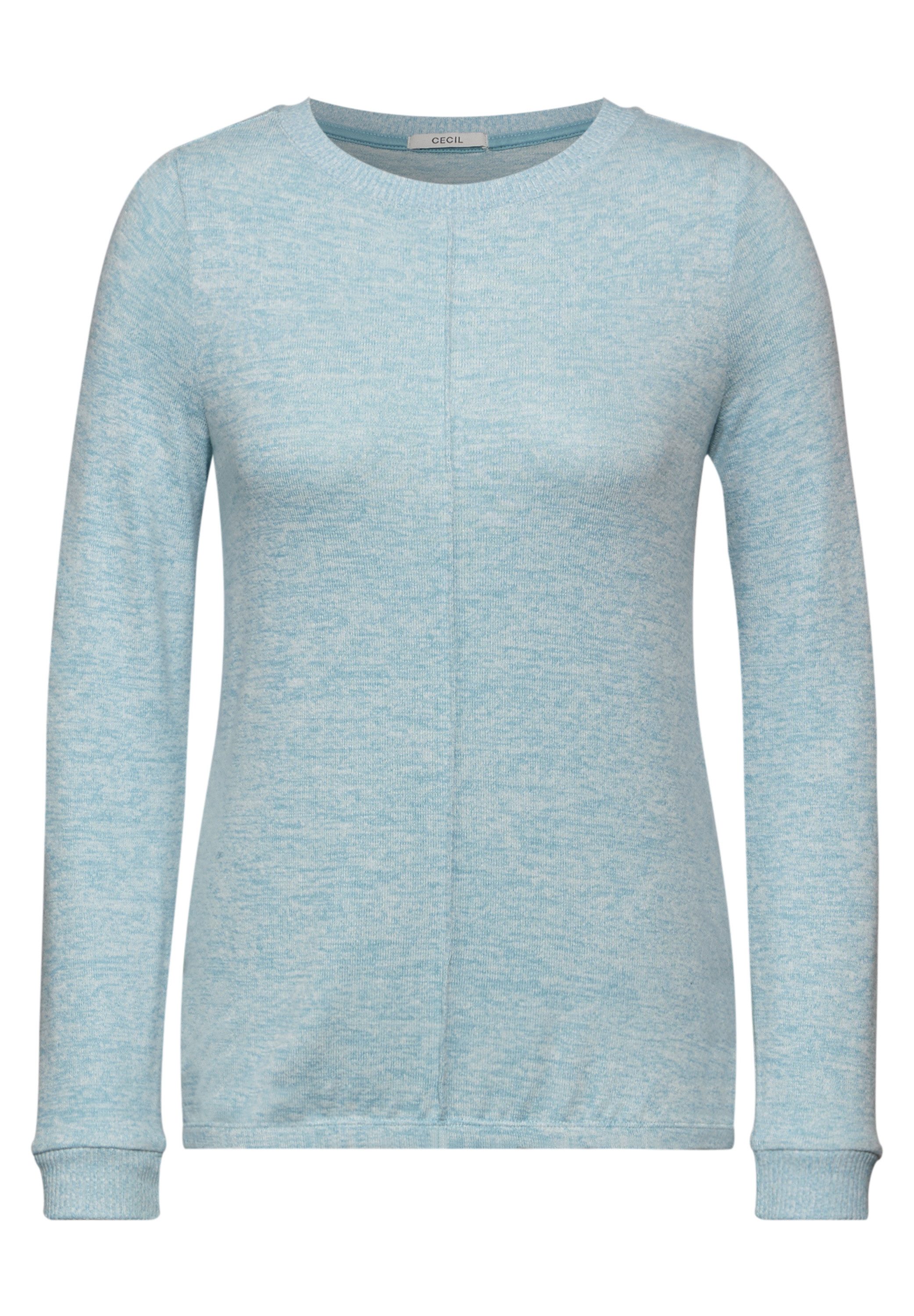 Cecil Shirt met lange mouwen in gemêleerde look