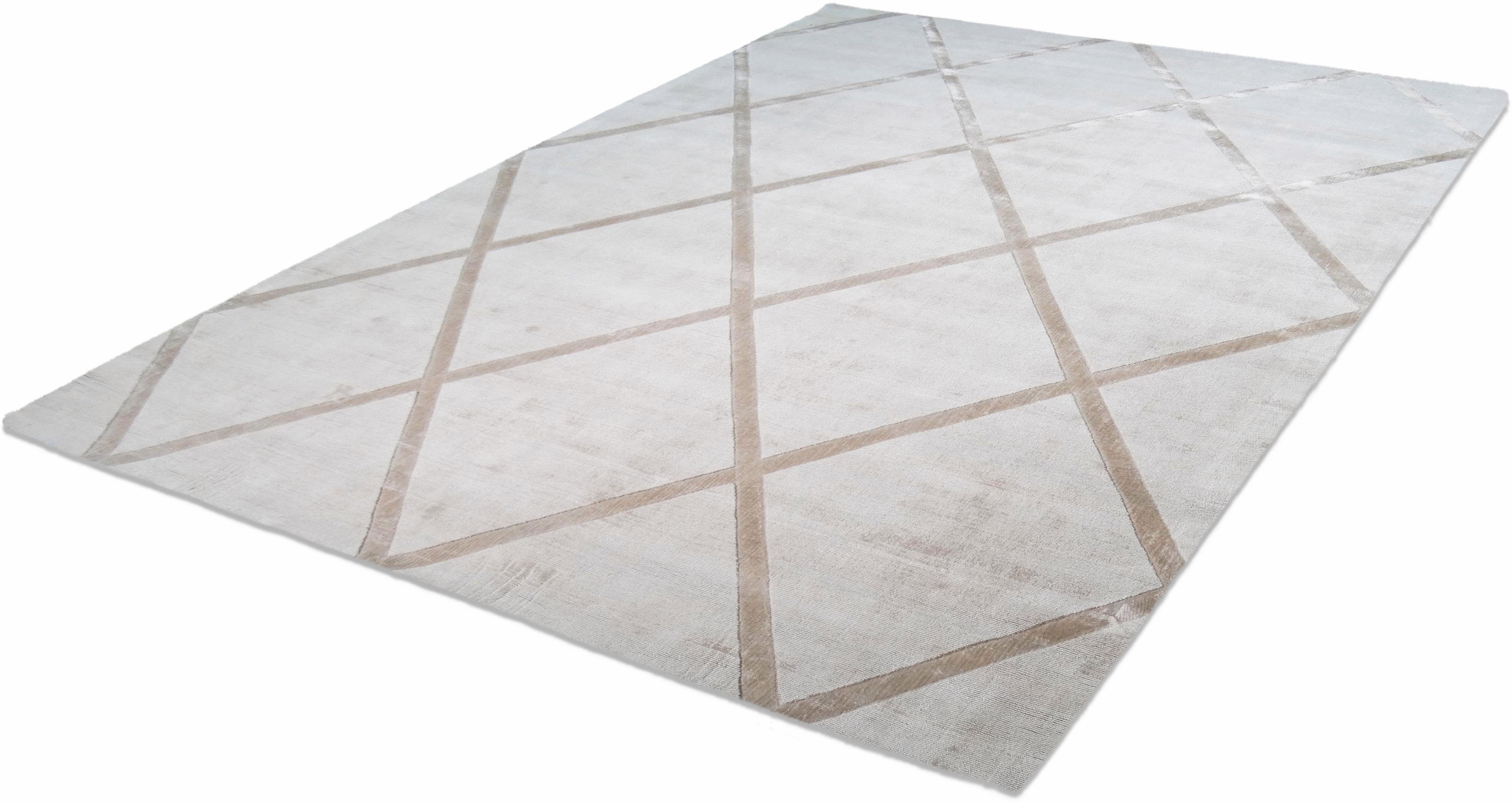 Kayoom Vloerkleed Luxury 210 Kortpolig, handgeweven, hoog-laag structuur, woonkamer moderne vloerkleden maat 200x290 cm beige
