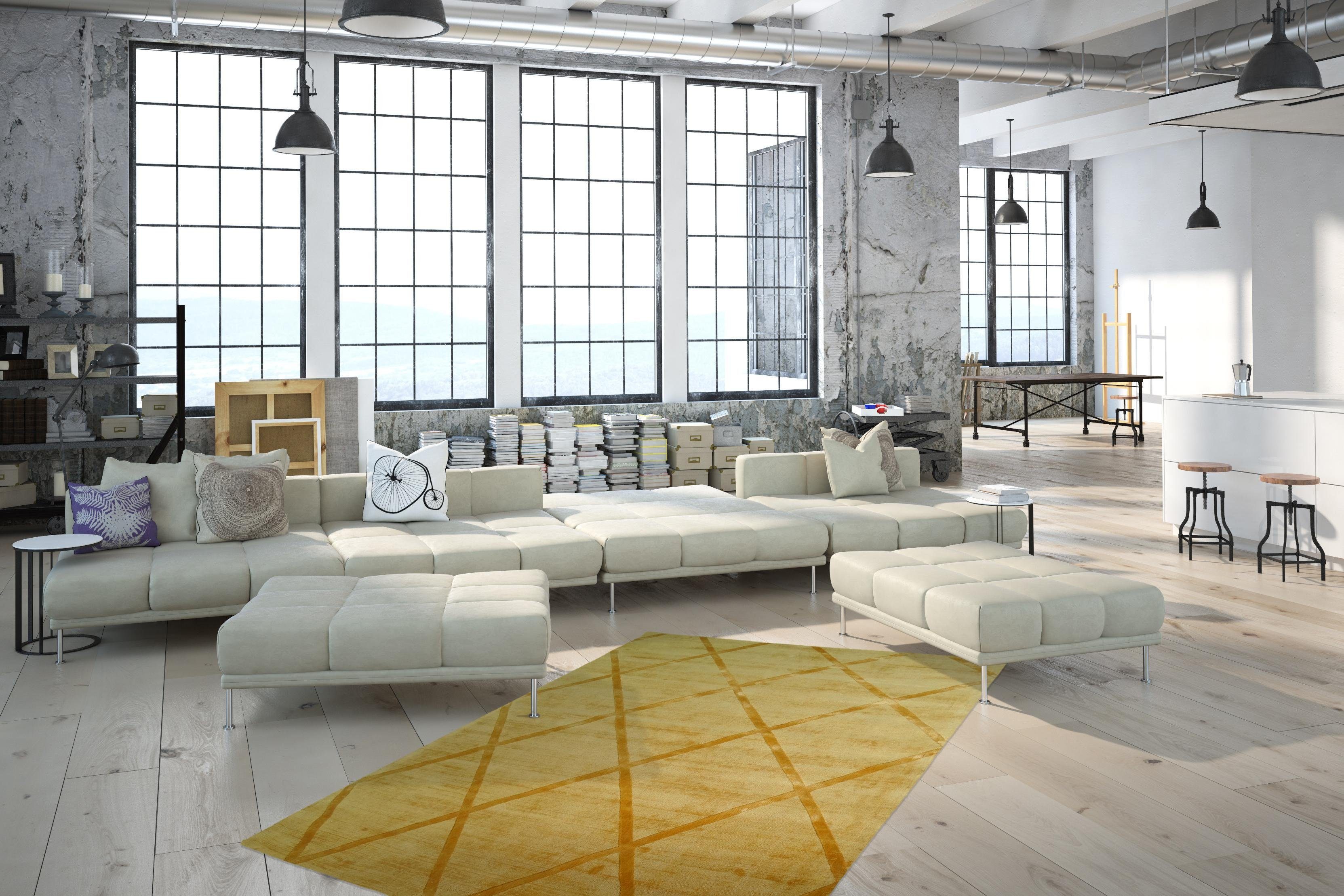 Kayoom Vloerkleed Luxury 210 Kortpolig, handgeweven, hoog-laag structuur, woonkamer