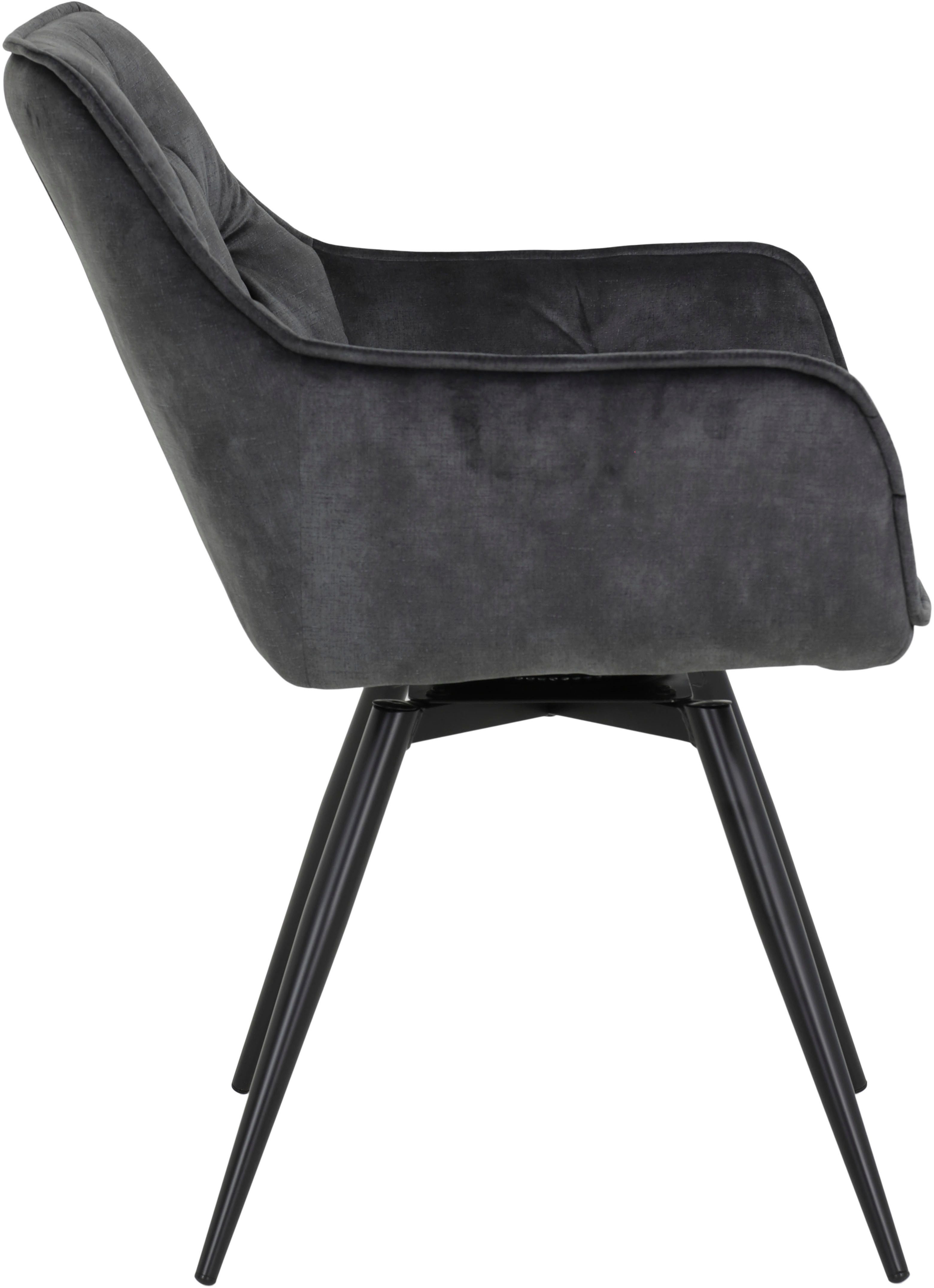 HELA Eethoek Havel Tafel 140-180x90 cm, synchron-uittrek, stoel 360° draaibaar, armleuningen (7-delig)