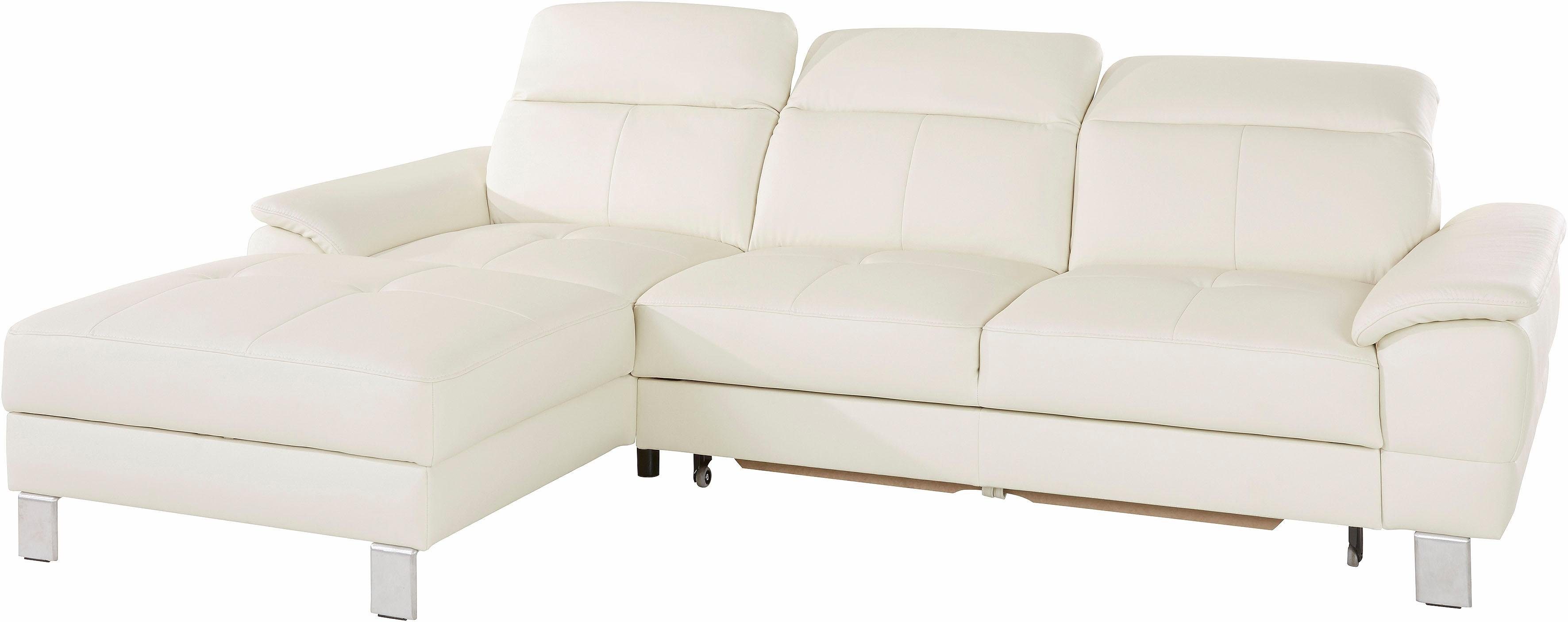 exxpo - sofa fashion Hoekbank Mantua 2, incl. hoofd- of rugverstelling, comfortabel, L-vorm optioneel met bedfunctie en bedlade, geweldige afwerkingsdetails