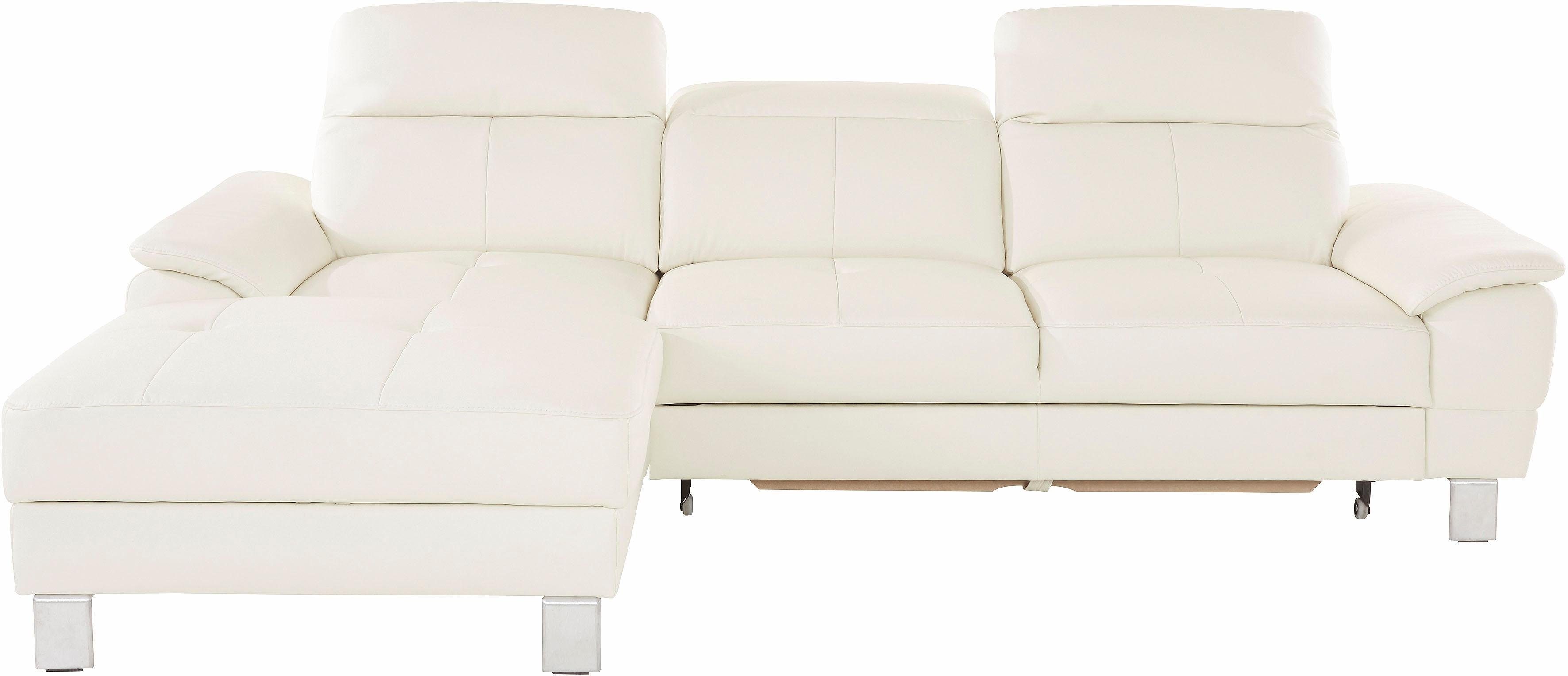 exxpo - sofa fashion Hoekbank Mantua 2, incl. hoofd- of rugverstelling, comfortabel, L-vorm optioneel met bedfunctie en bedlade, geweldige afwerkingsdetails