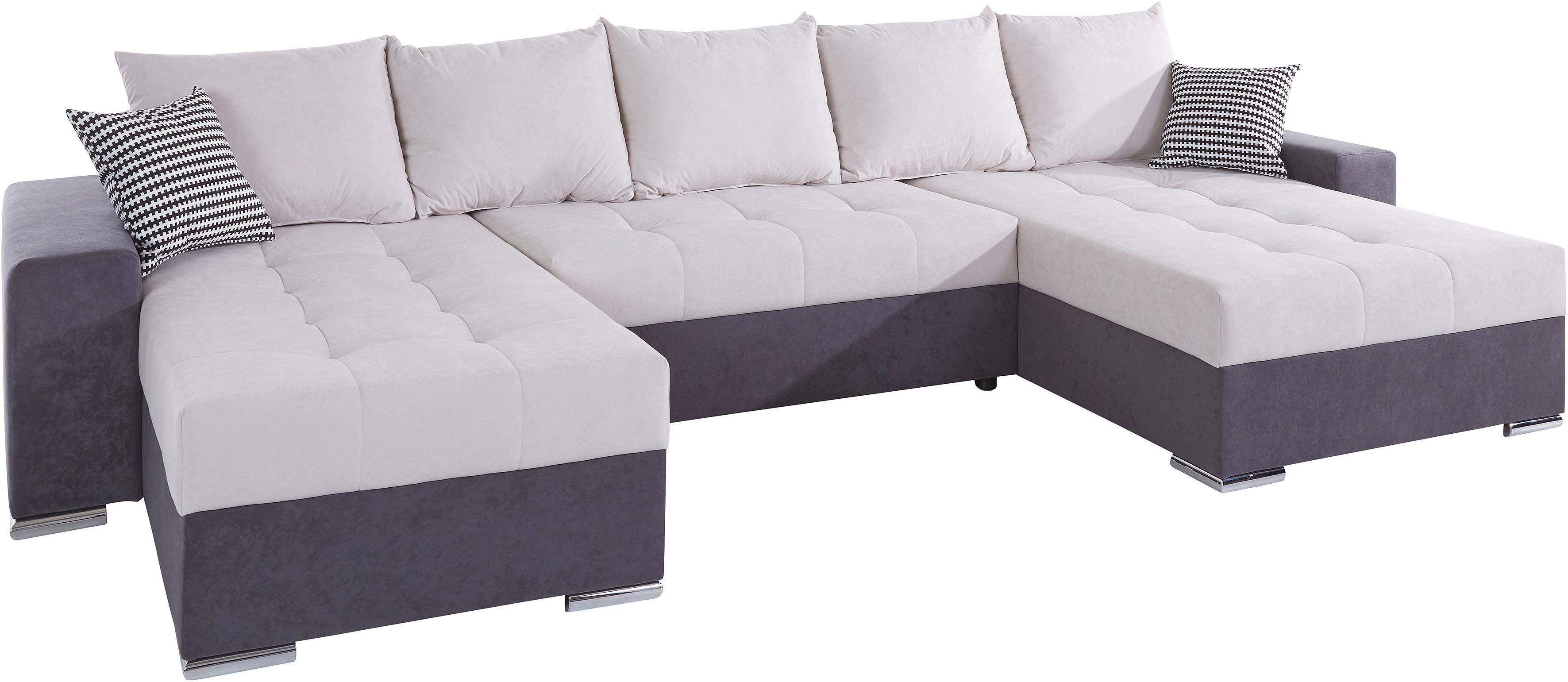 COLLECTION AB Zithoek XXL-Josy U-vorm, breedte 333 cm, met 2 recamieren 77 & 97 cm