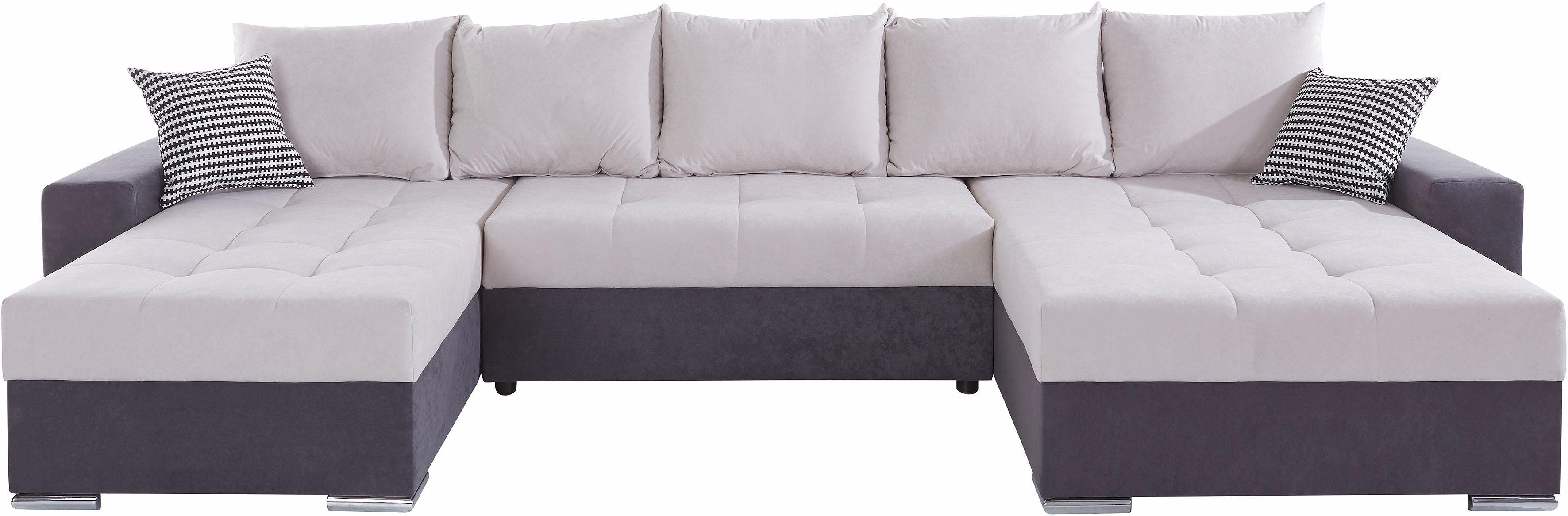 COLLECTION AB Zithoek XXL-Josy U-vorm, breedte 333 cm, met 2 recamieren 77 & 97 cm