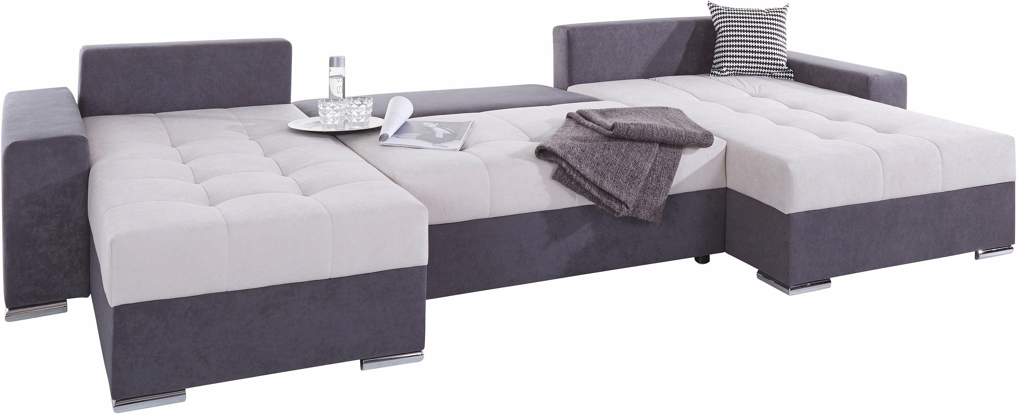 COLLECTION AB Zithoek XXL-Josy U-vorm, breedte 333 cm, met 2 recamieren 77 & 97 cm