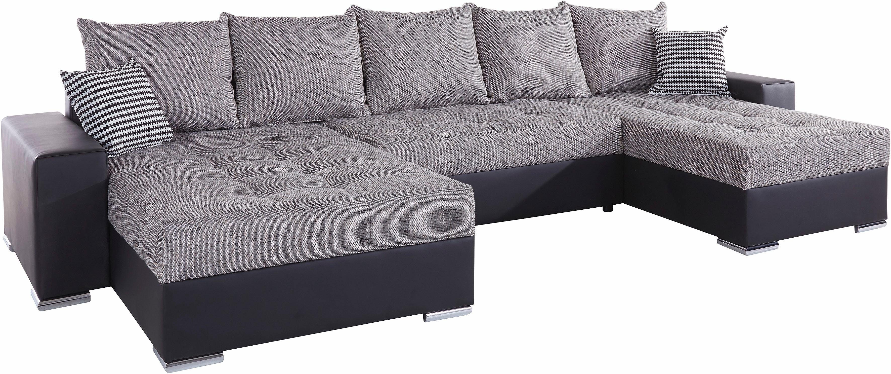 COLLECTION AB Zithoek XXL-Josy U-vorm, breedte 333 cm, met 2 recamieren 77 & 97 cm