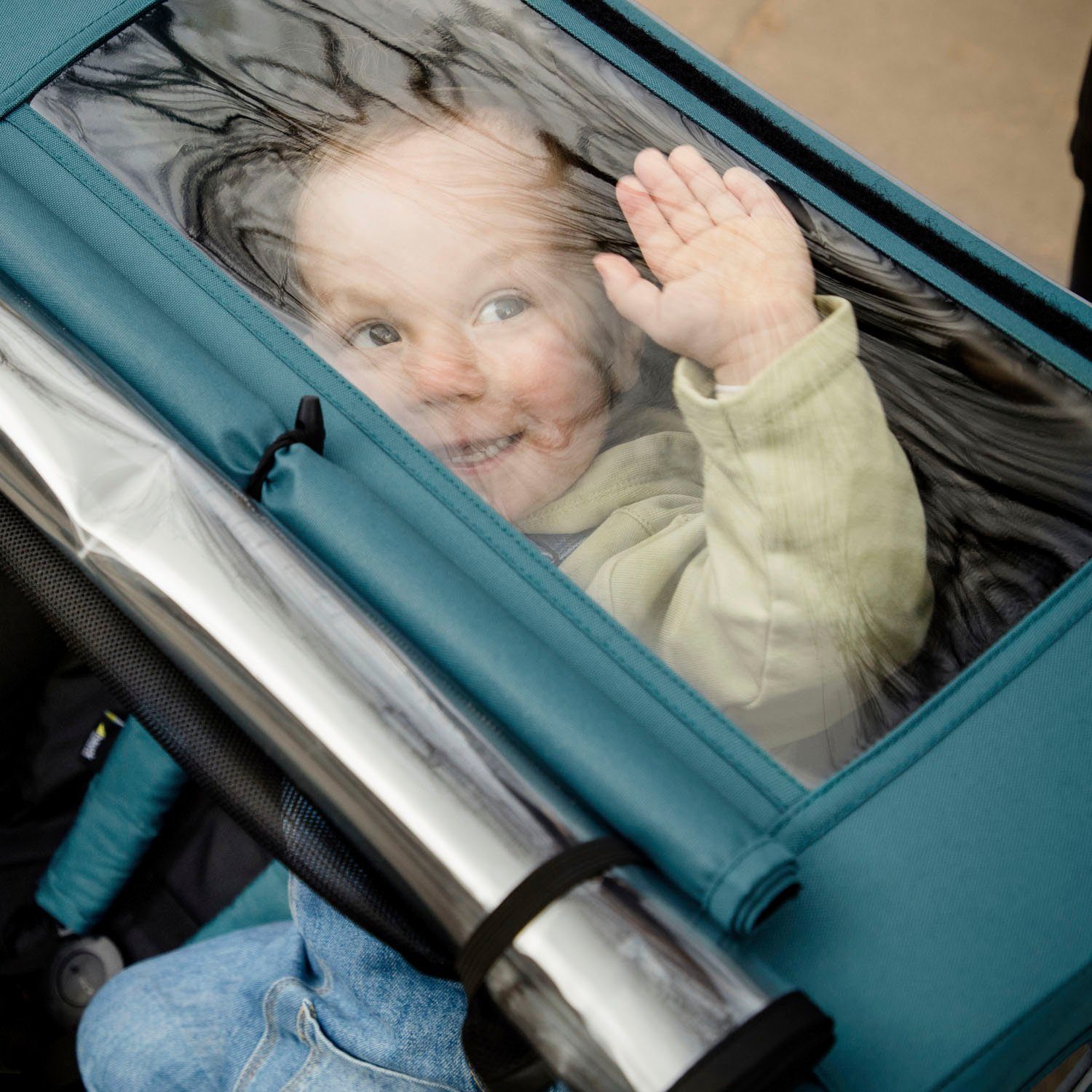 Hauck Kinderen fiets aanhanger 2in1 Bike Trailer und Buggy Dryk Duo, melange grey