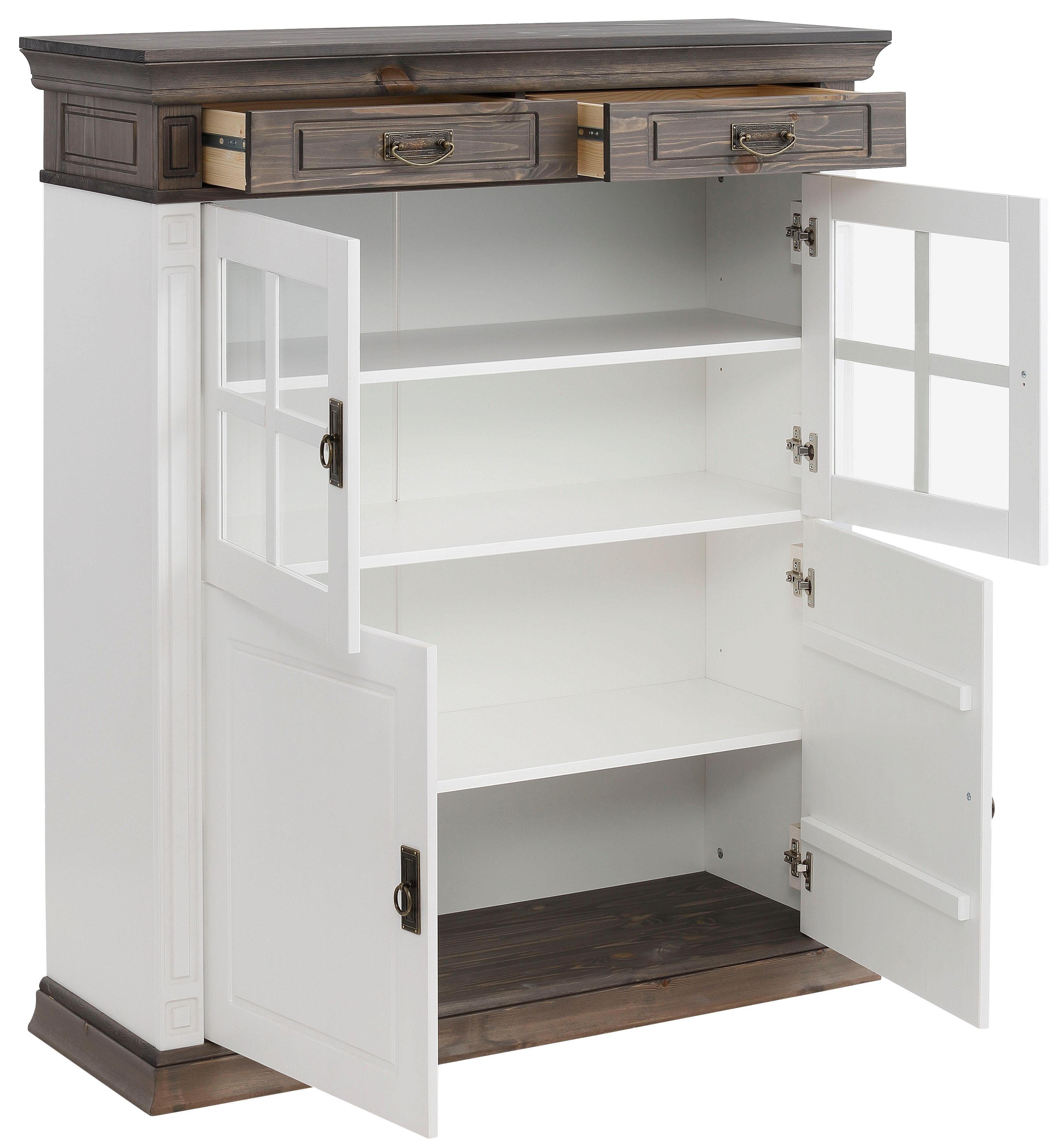 Home affaire Highboard Vinales Vitrine, breedte 112 cm