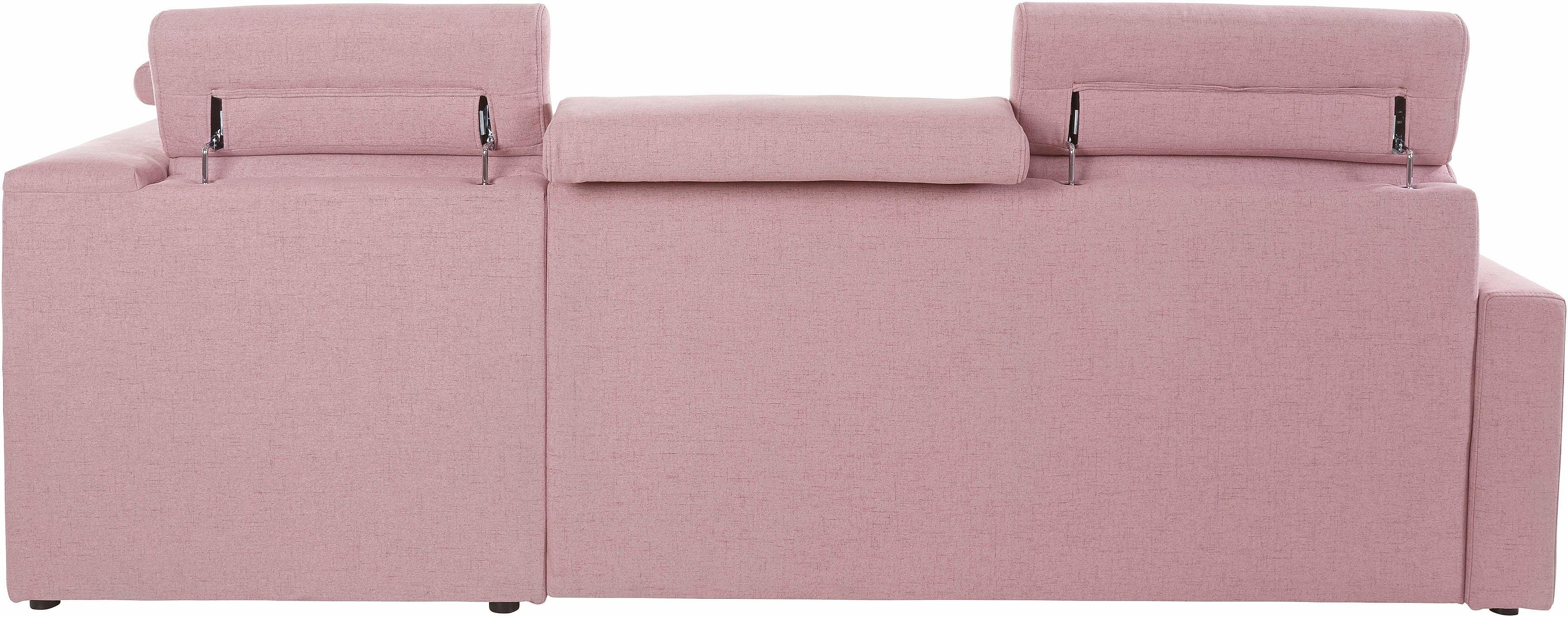 DOMO collection Hoekbank Ava, moderne zitstiksels met mooie dubbele naad, comfortabel, L-vorm