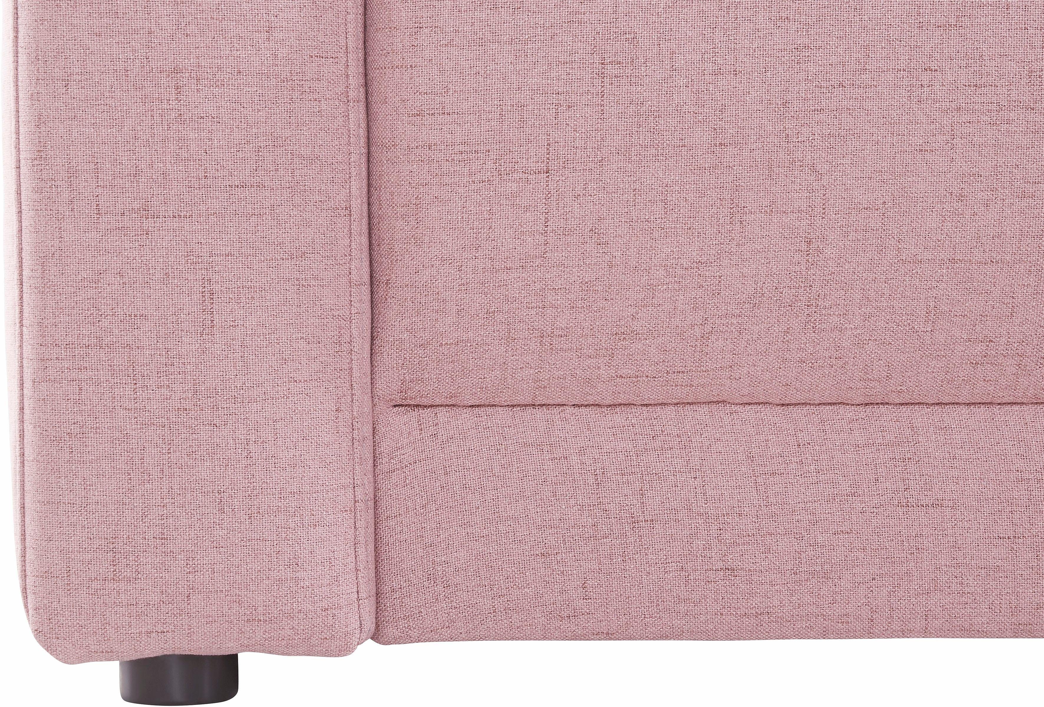 DOMO collection Hoekbank Ava, moderne zitstiksels met mooie dubbele naad, comfortabel, L-vorm
