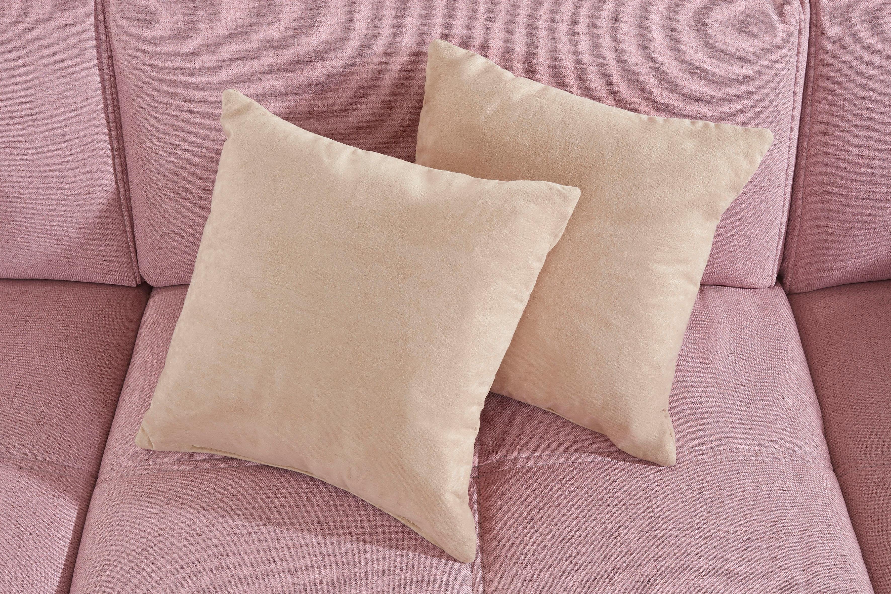 DOMO collection Hoekbank Ava, moderne zitstiksels met mooie dubbele naad, comfortabel, L-vorm