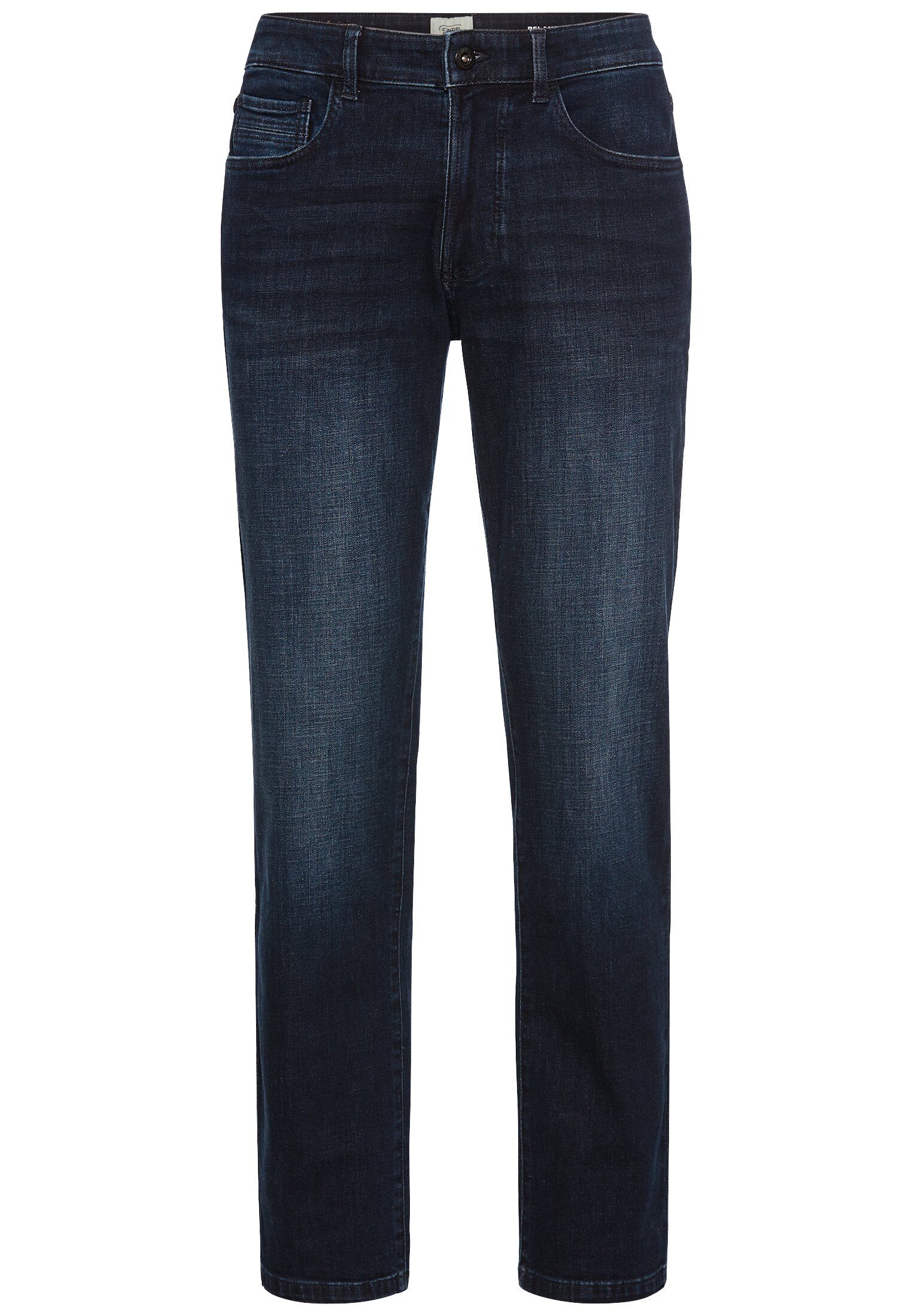 camel active Regular fit jeans met leren badge heren heren spijkerbroek maat 34 blauw