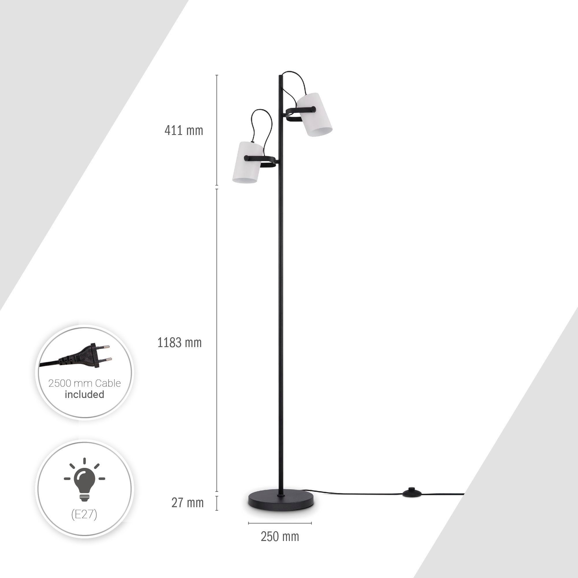Paco Home Staande lamp Karl met compatibele dimmer en lichtbron