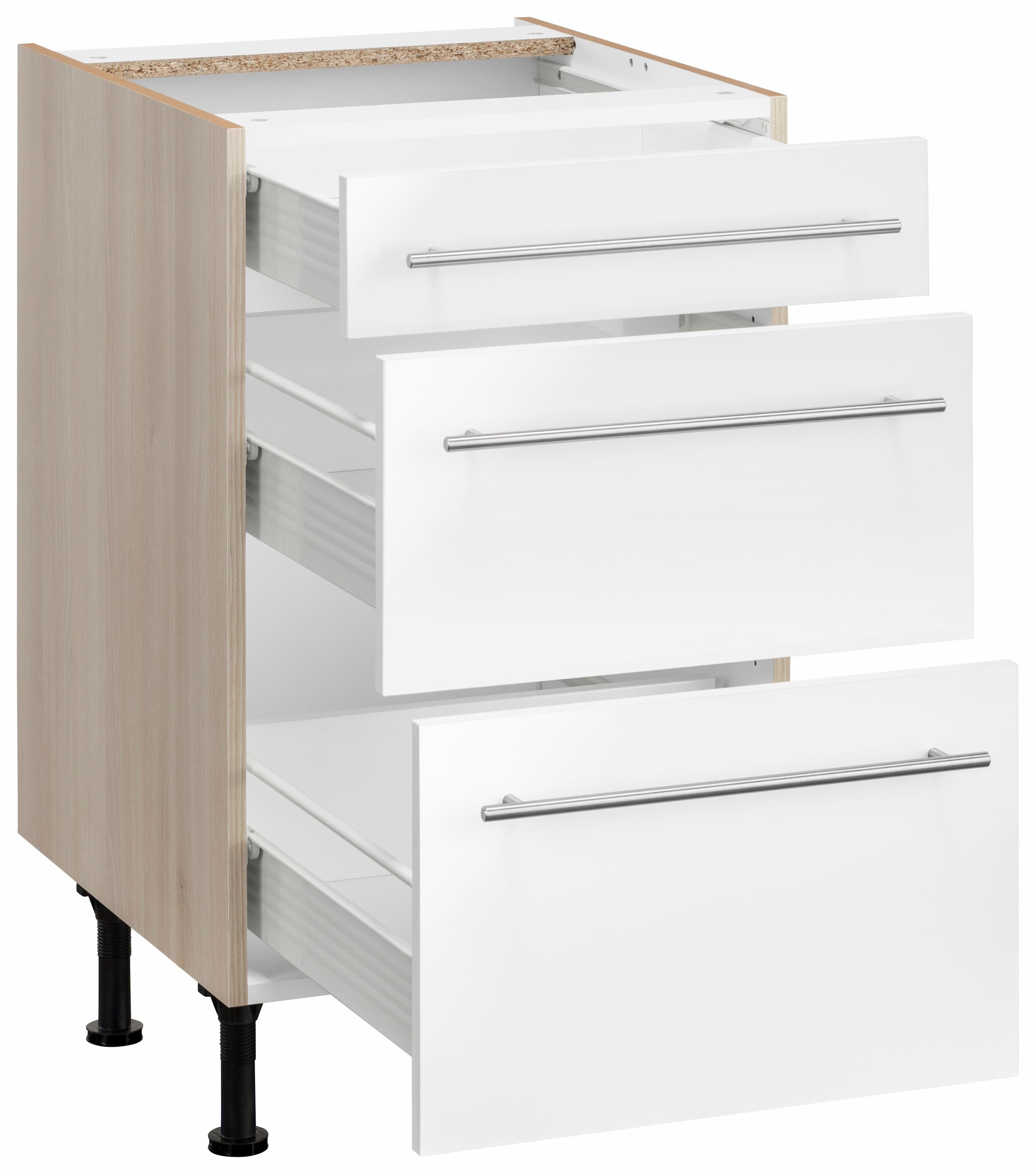 OPTIFIT Onderkast Bern 50 cm breed, met lade en 2 laden, in hoogte verstelbare poten