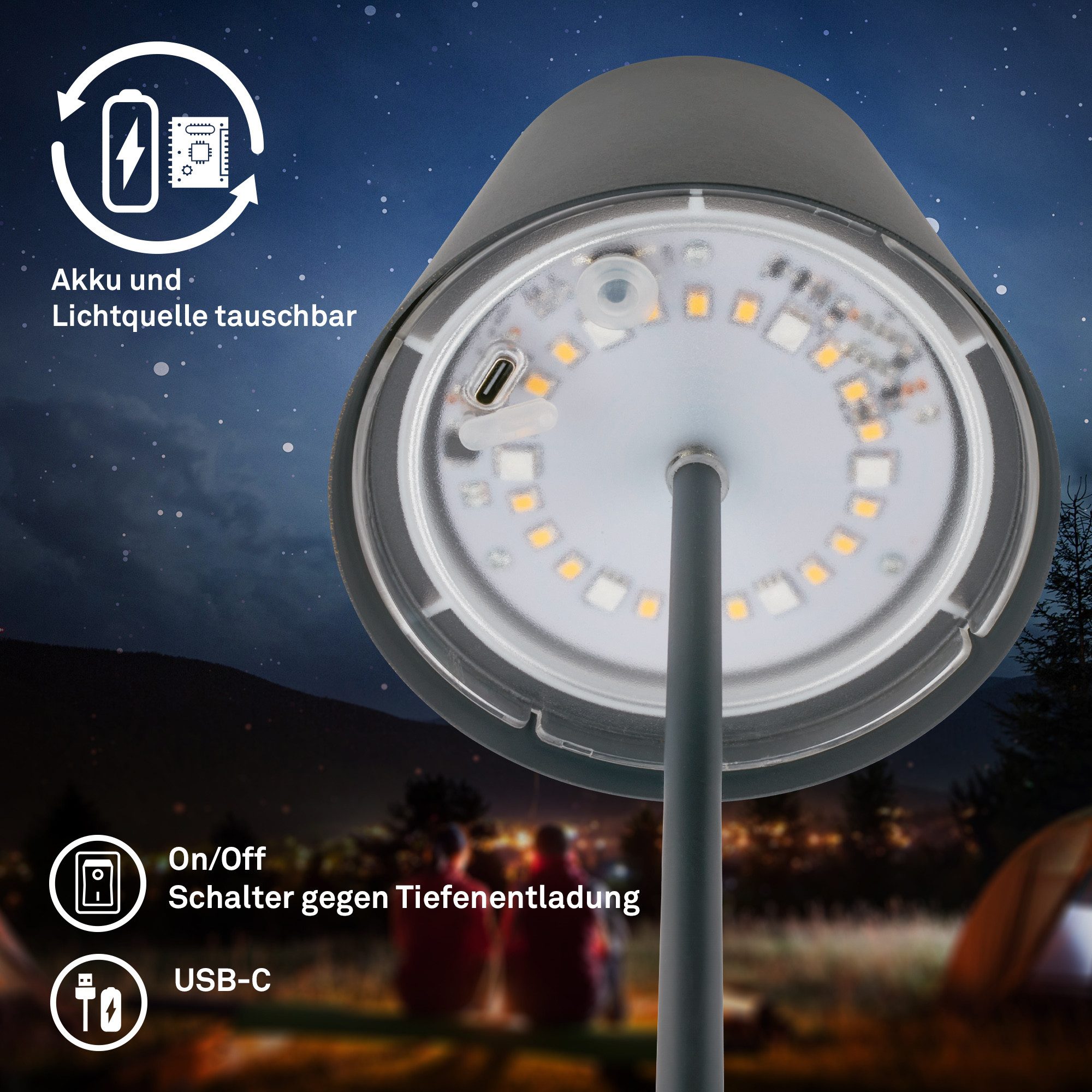 Briloner Leuchten Led-tafellamp Calida