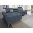 exxpo - sofa fashion hoekbank naar keuze met slaapfunctie en bedkist grijs