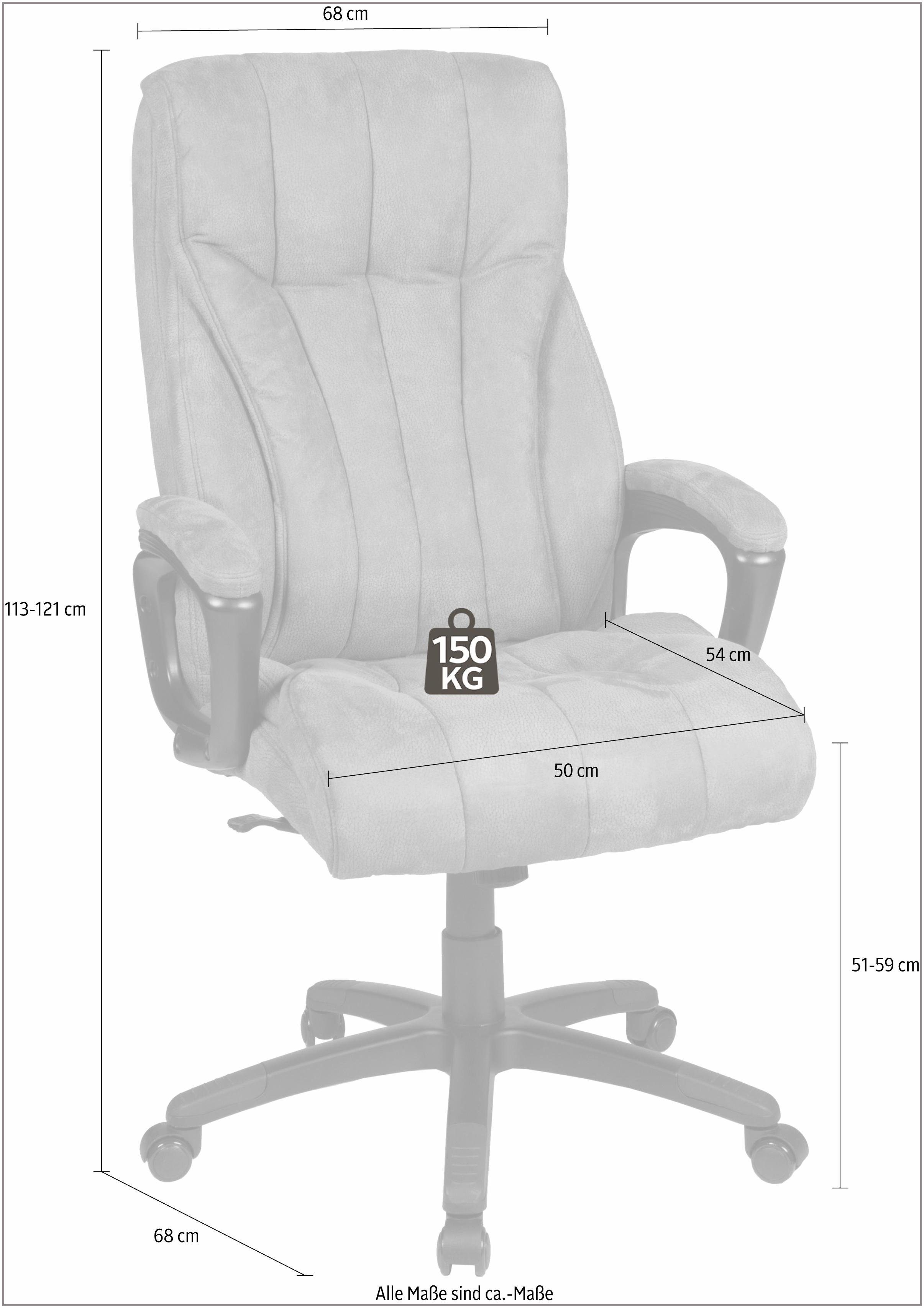 Duo Collection Bureaustoel John XXL met gestoffeerde armleuningen