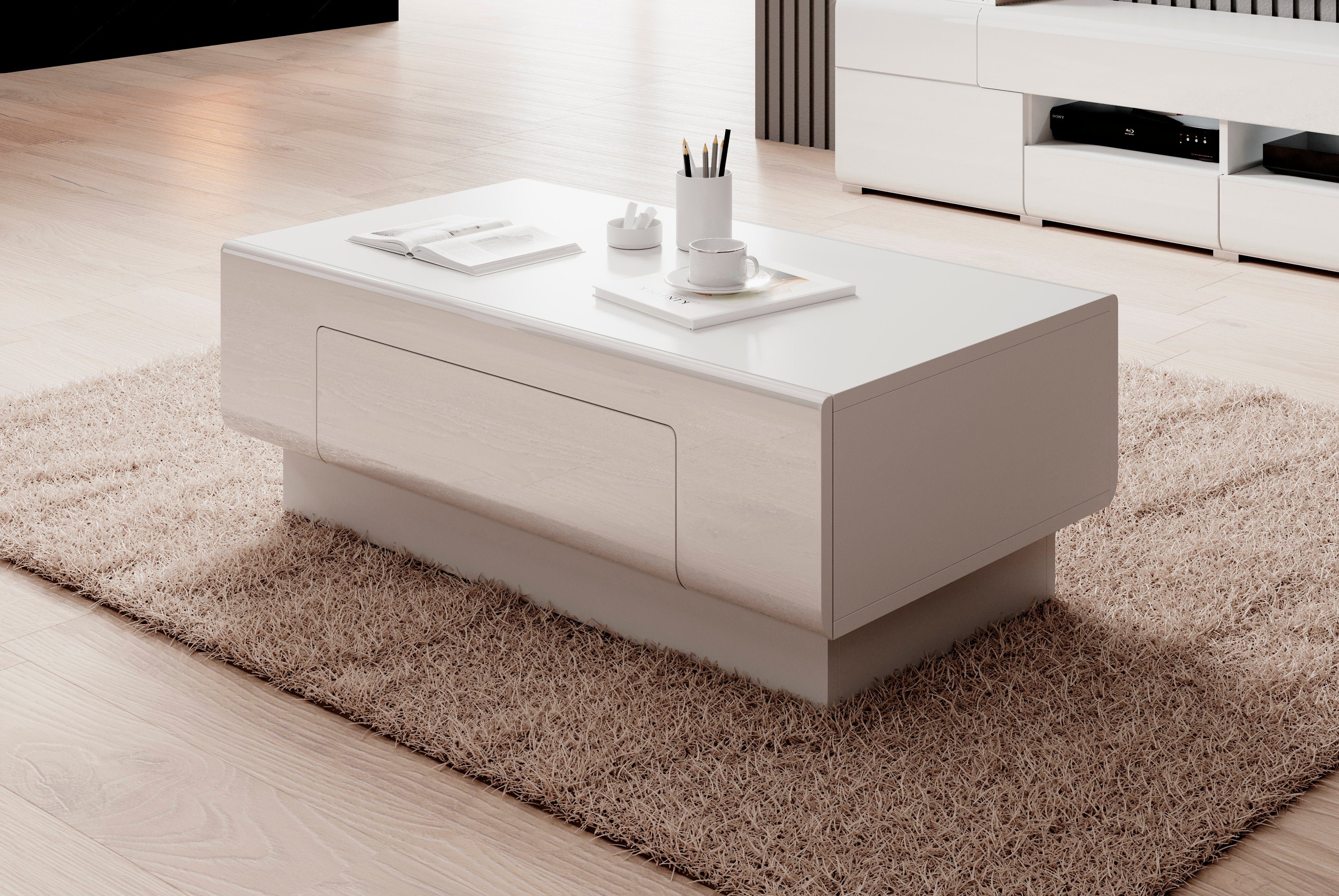INOSIGN Salontafel Toledo, breedte 110 cm elegante salontafel met hoogglanselementen