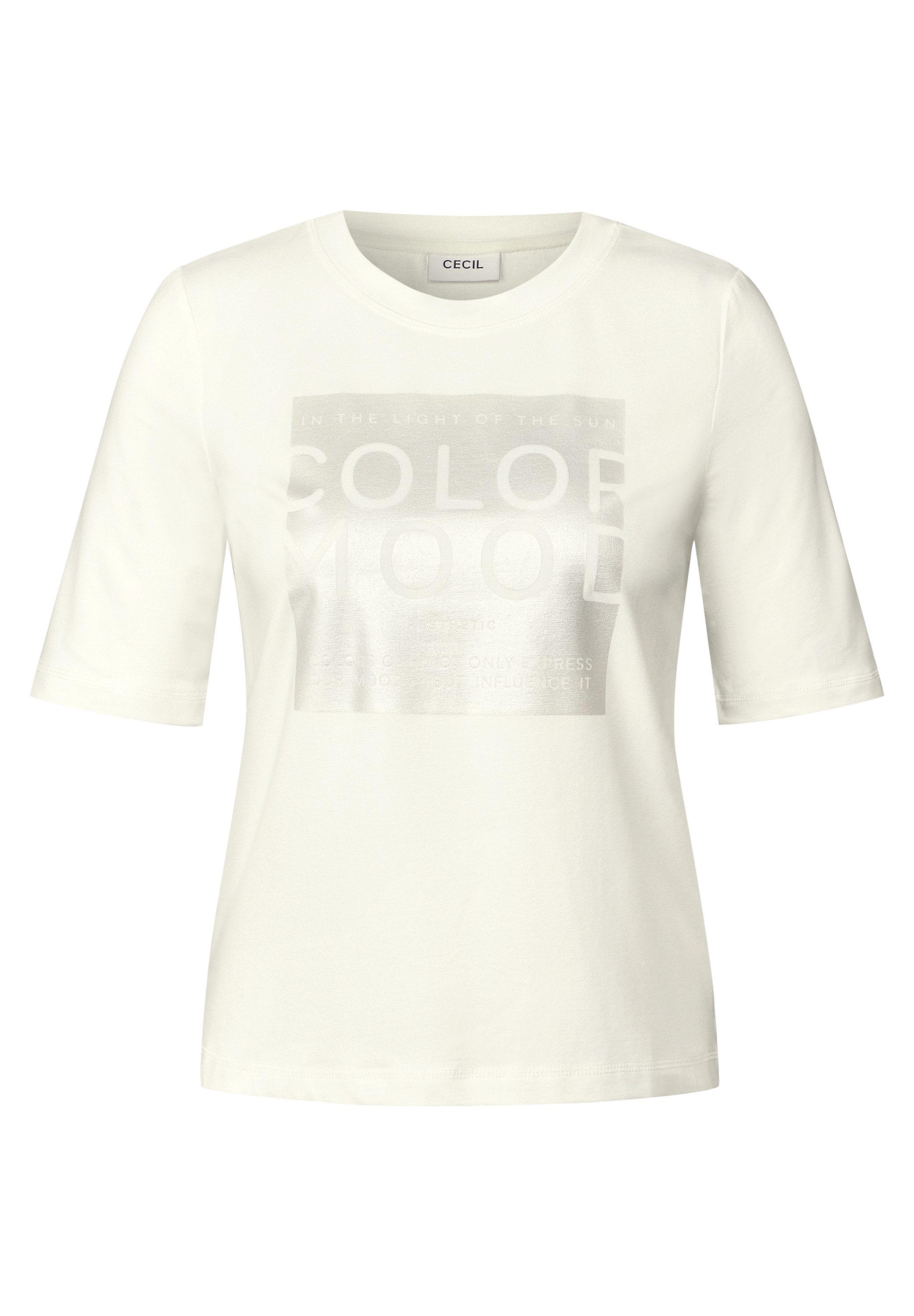 Cecil T-shirt met folieprint