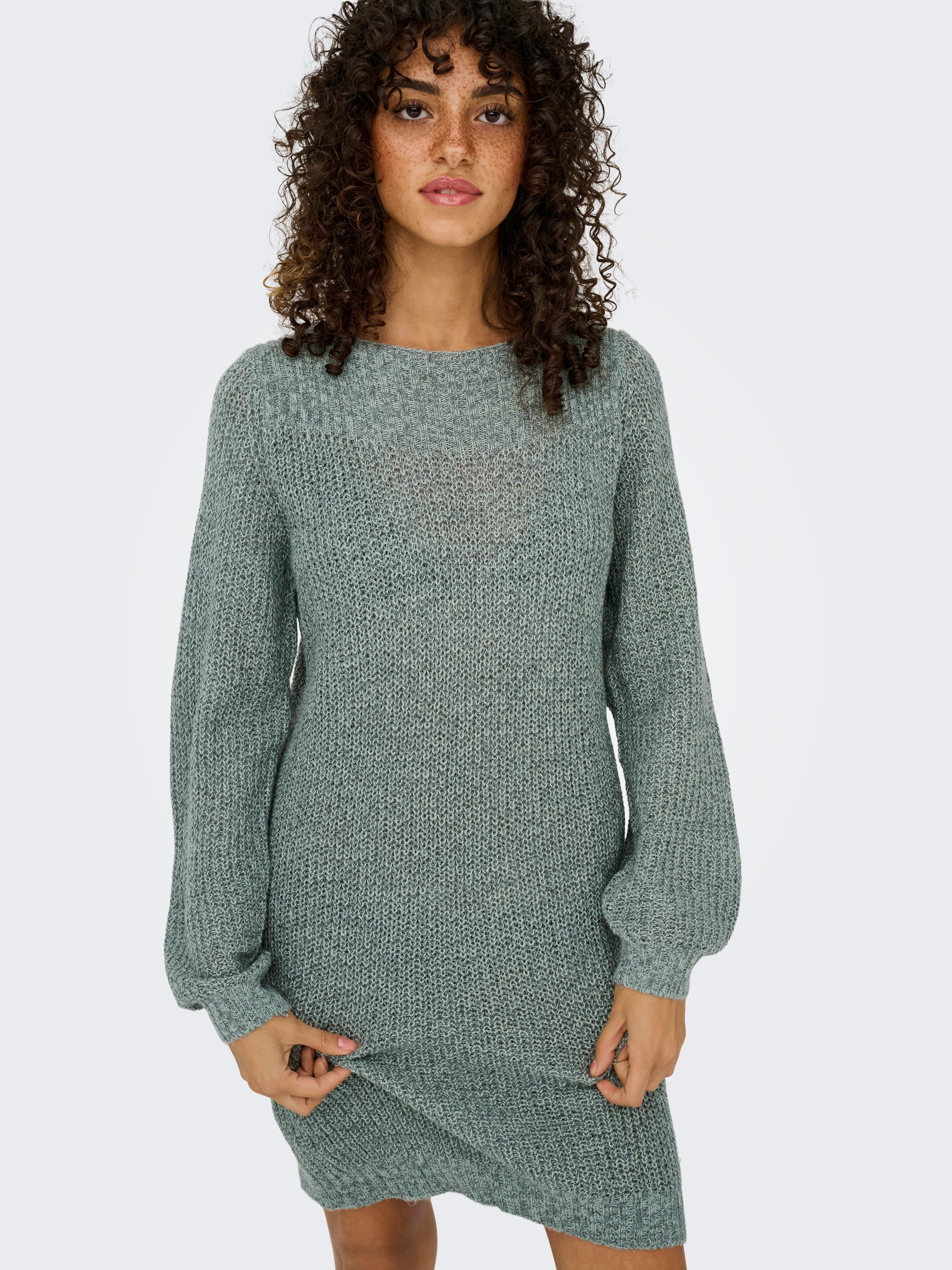 JDY Mini-jurk JDYWHITNEY MEGAN L/S BOAT DRESS KNT NOOS