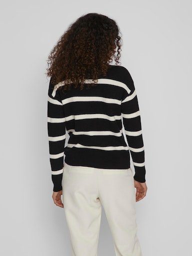 Vila Trui met staande kraag VIRIL MOCKNECK L/S KNIT RIB TOP 2- NOOS
