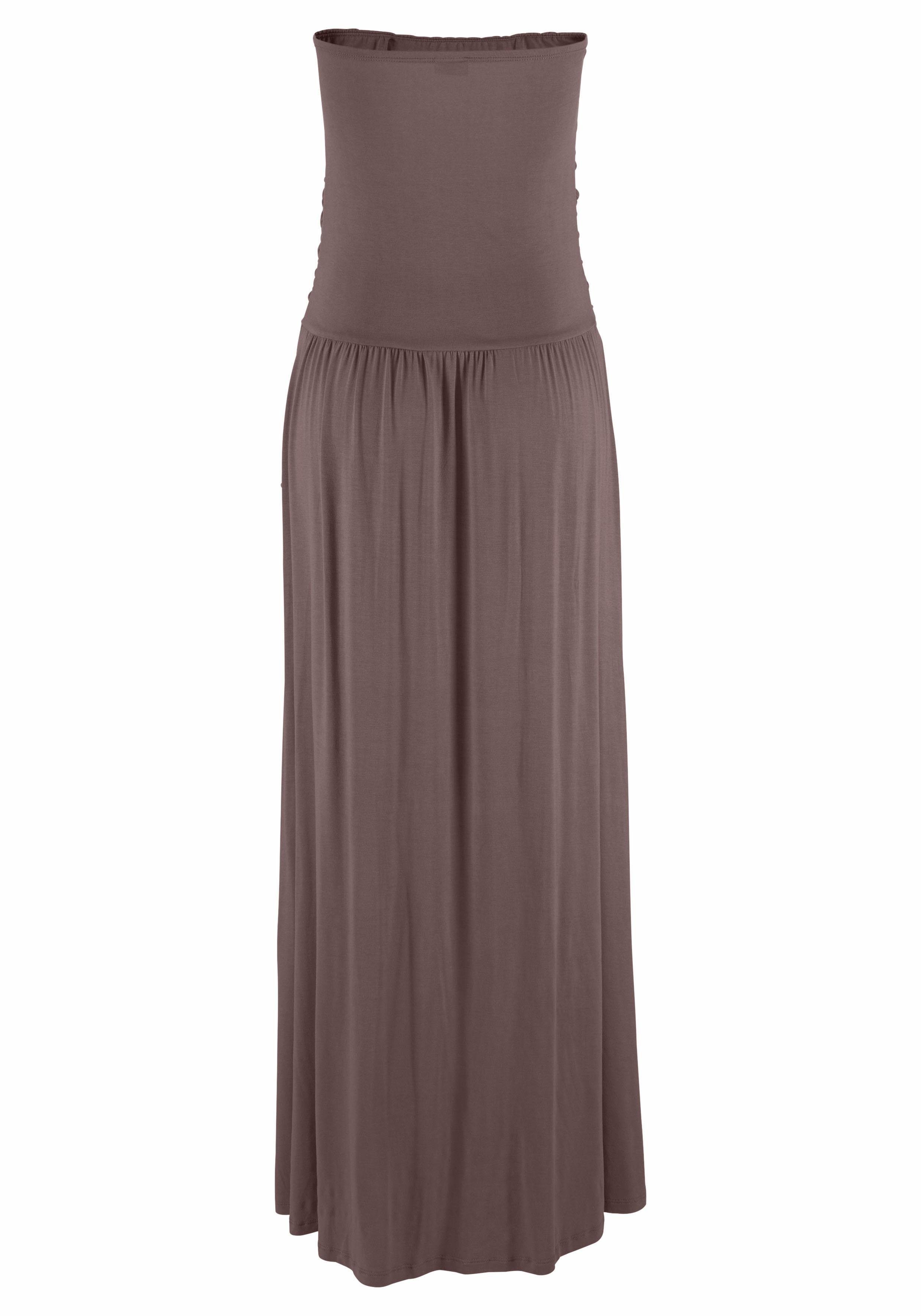 Lascana Maxi-jurk met smalle bovenkant en zakken, off-the-shoulder, zomerjurk, basic