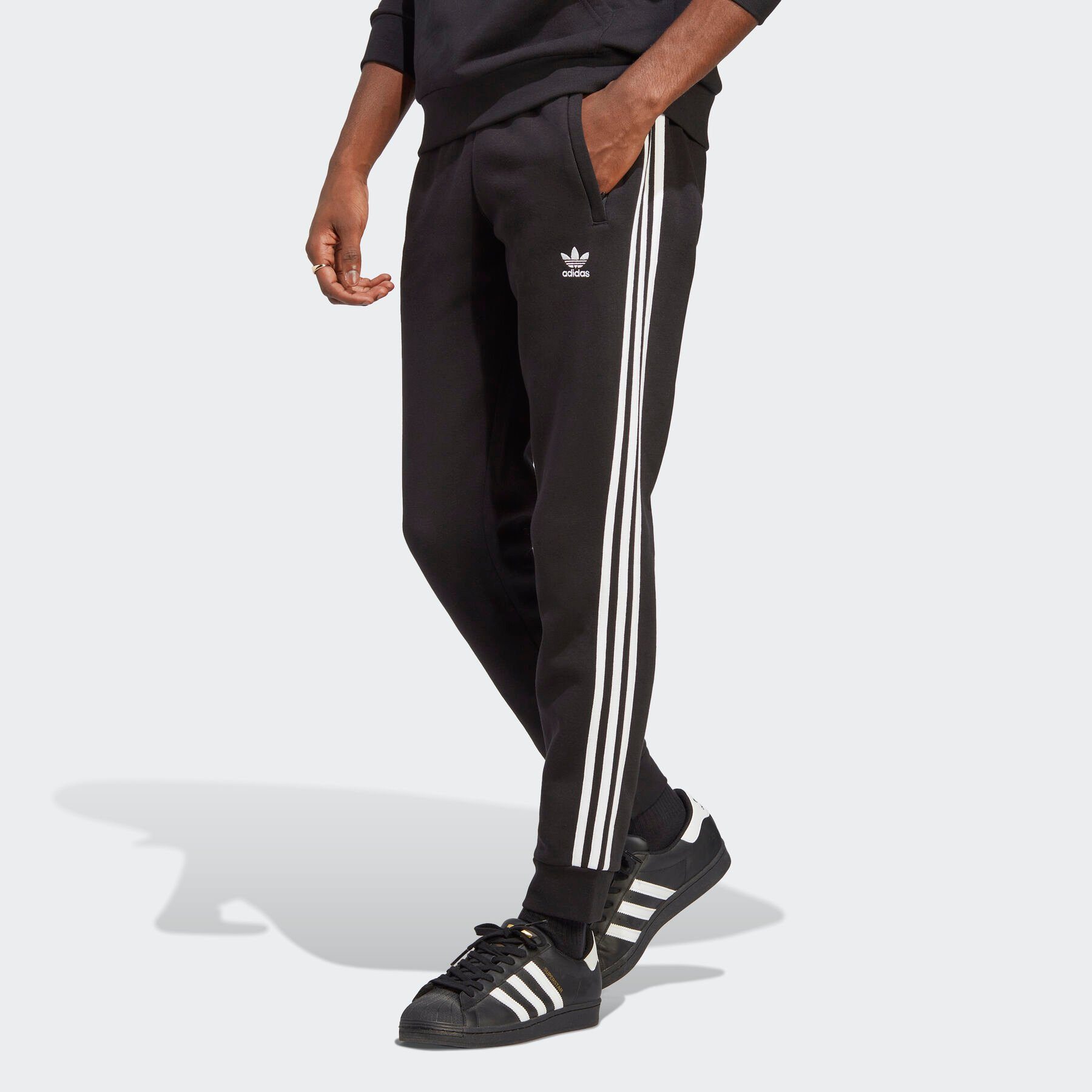 adidas Originals Sportbroek Adicolor CLASSICS 3-strepen broek Klassieke Adicolor drie-strepen joggingbroek (1-delig) heren sportbroeken maat XS zwart