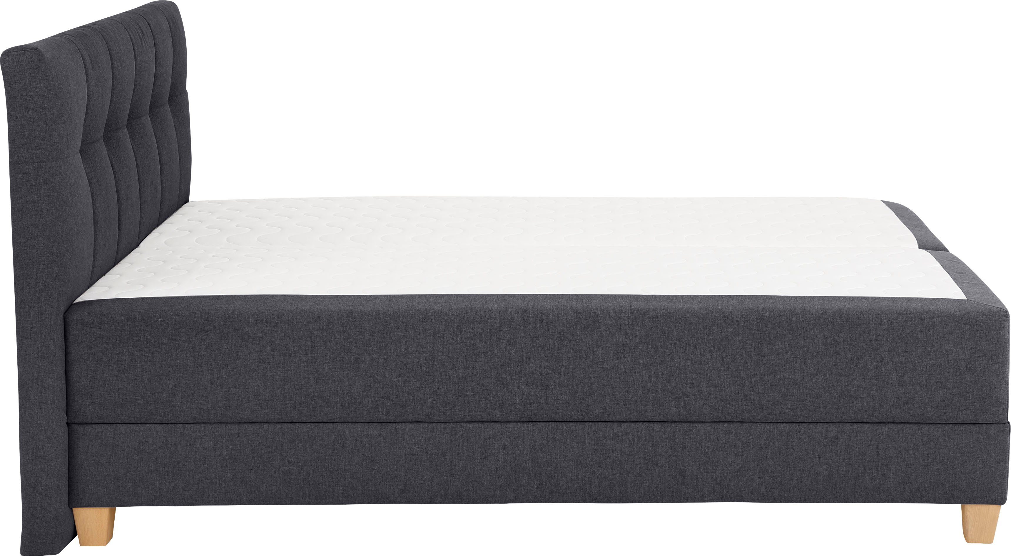 Home affaire Boxspring Lonrai in h2, h3 & h4 en xxl - verlengde 220 cm kiesbaar, incl. topper